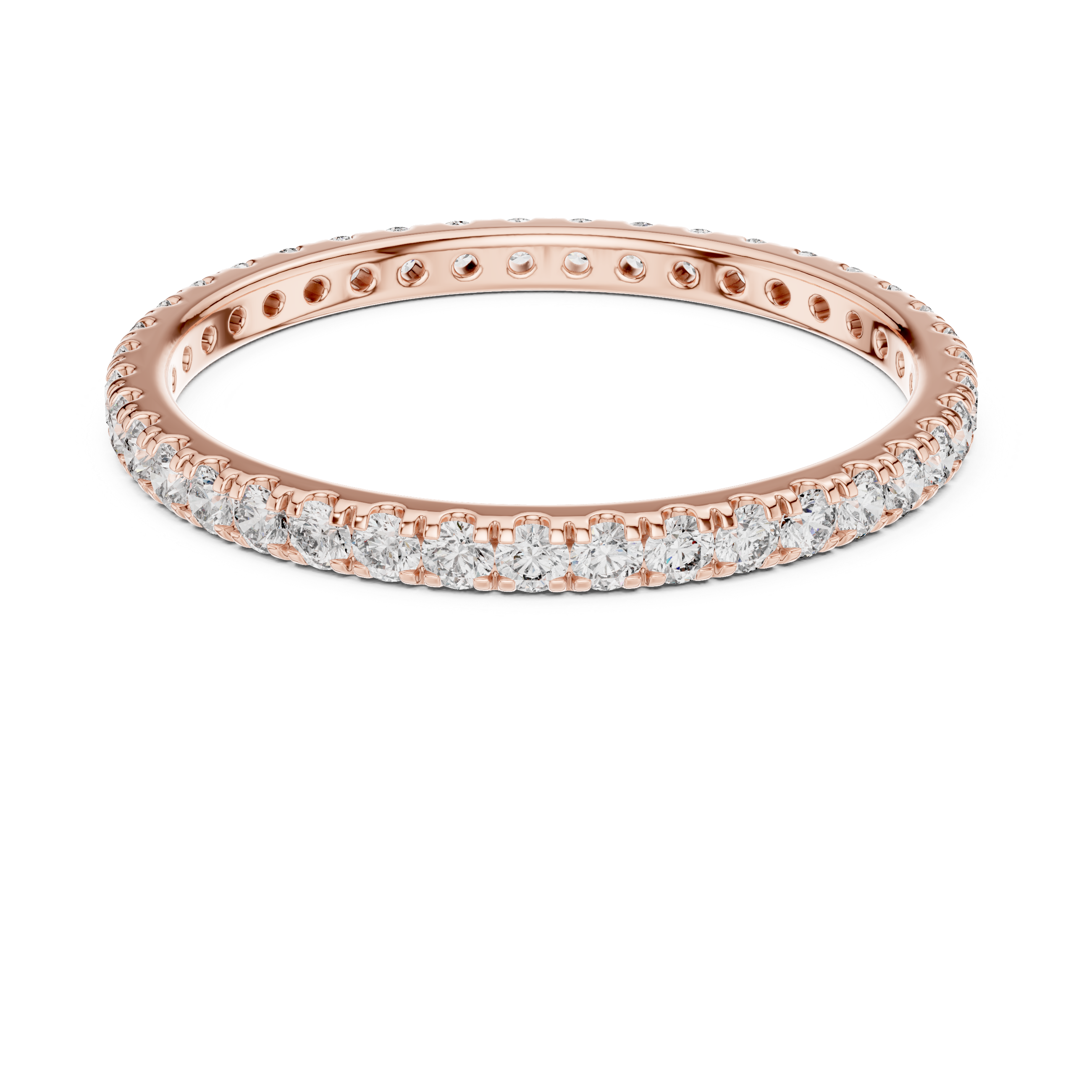 Round Cut Brilliant Moissanite Diamond VVS1 Eternity Band