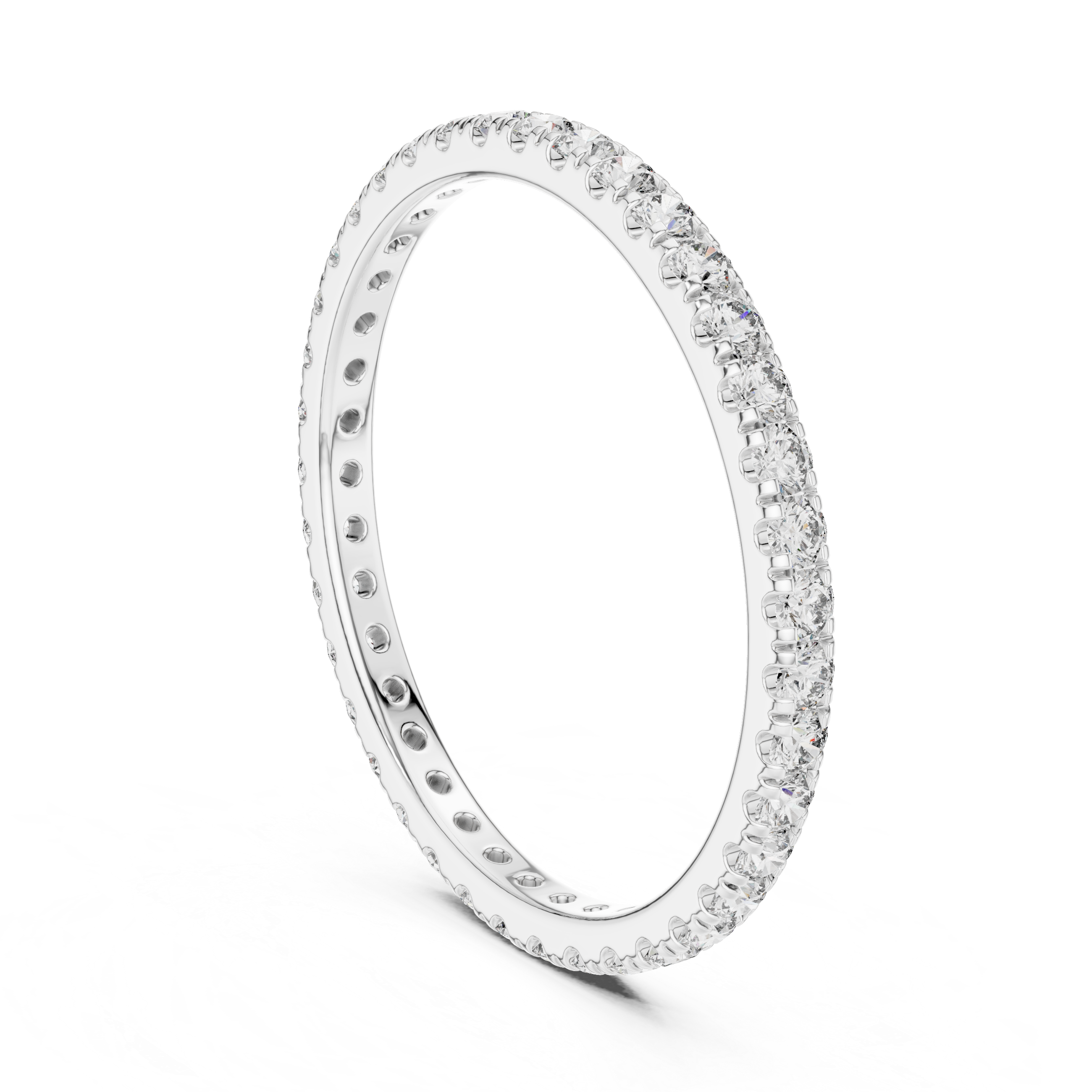 Round Cut Brilliant Moissanite Diamond VVS1 Eternity Band