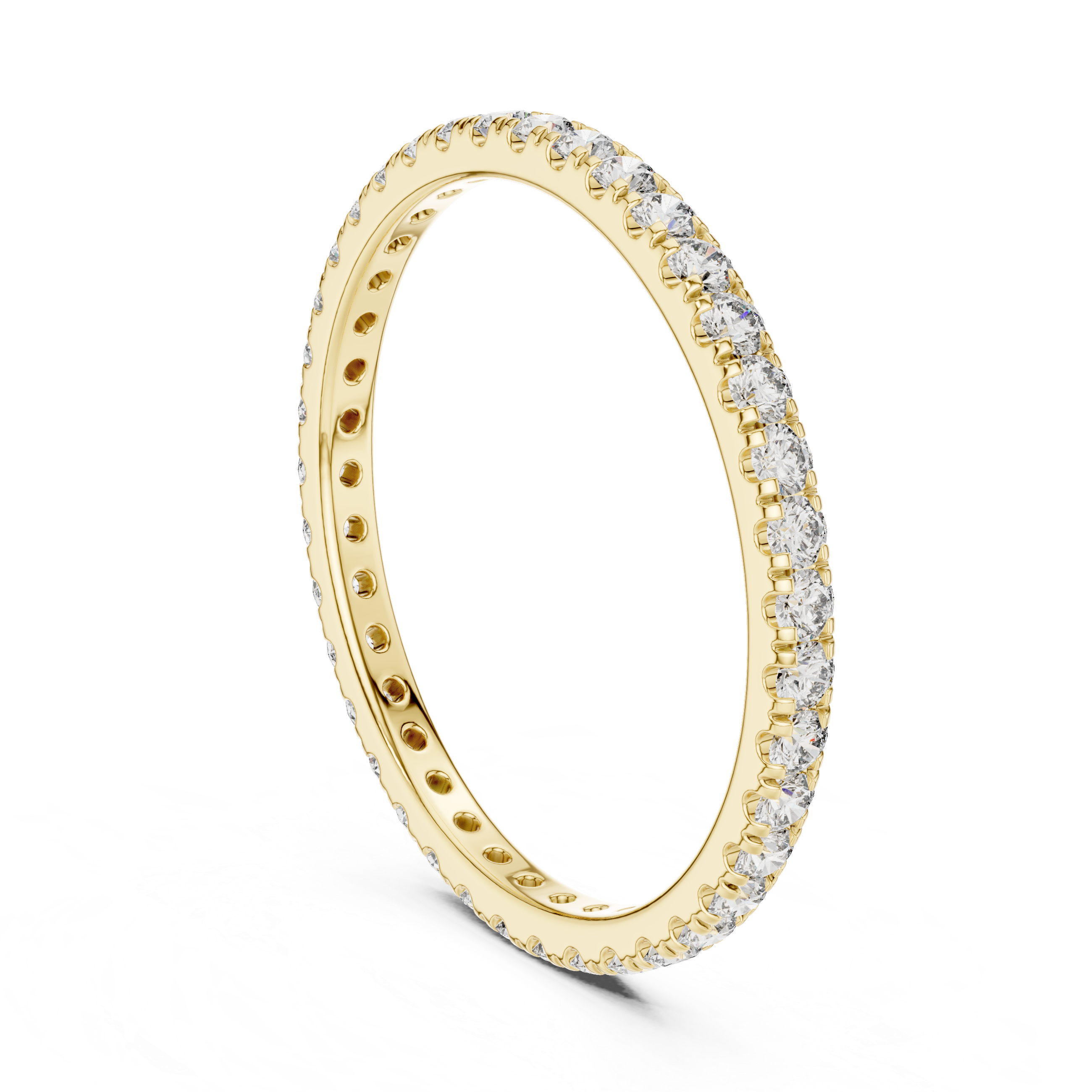 Round Cut Brilliant Moissanite Diamond VVS1 Eternity Band
