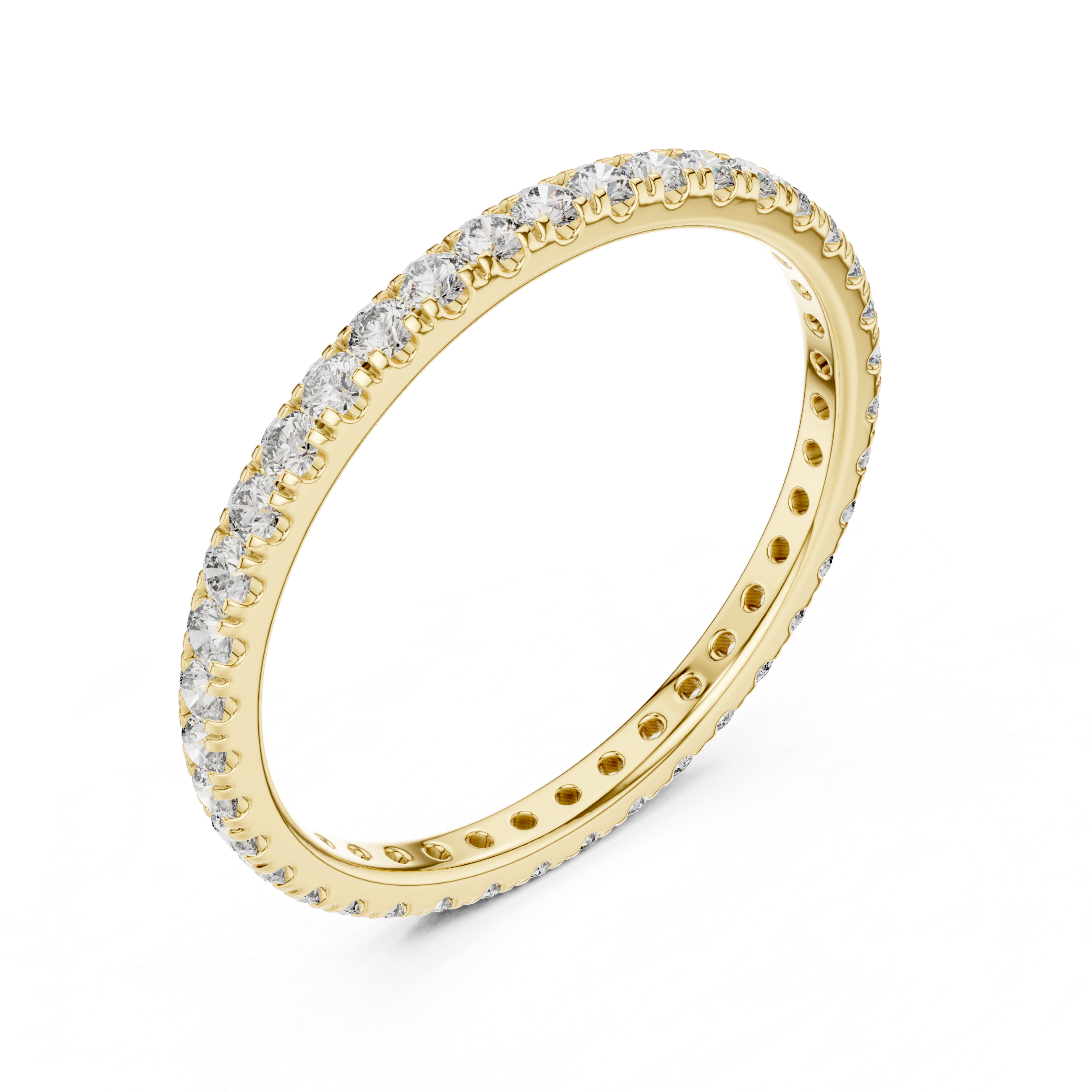 Round Cut Brilliant Moissanite Diamond VVS1 Eternity Band