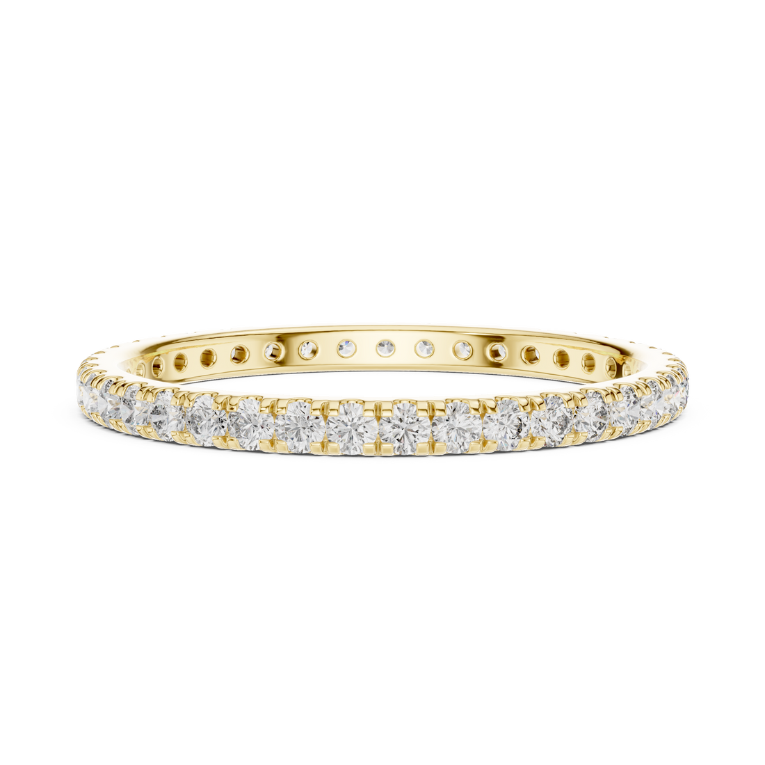 Round Cut Brilliant Moissanite Diamond VVS1 Eternity Band