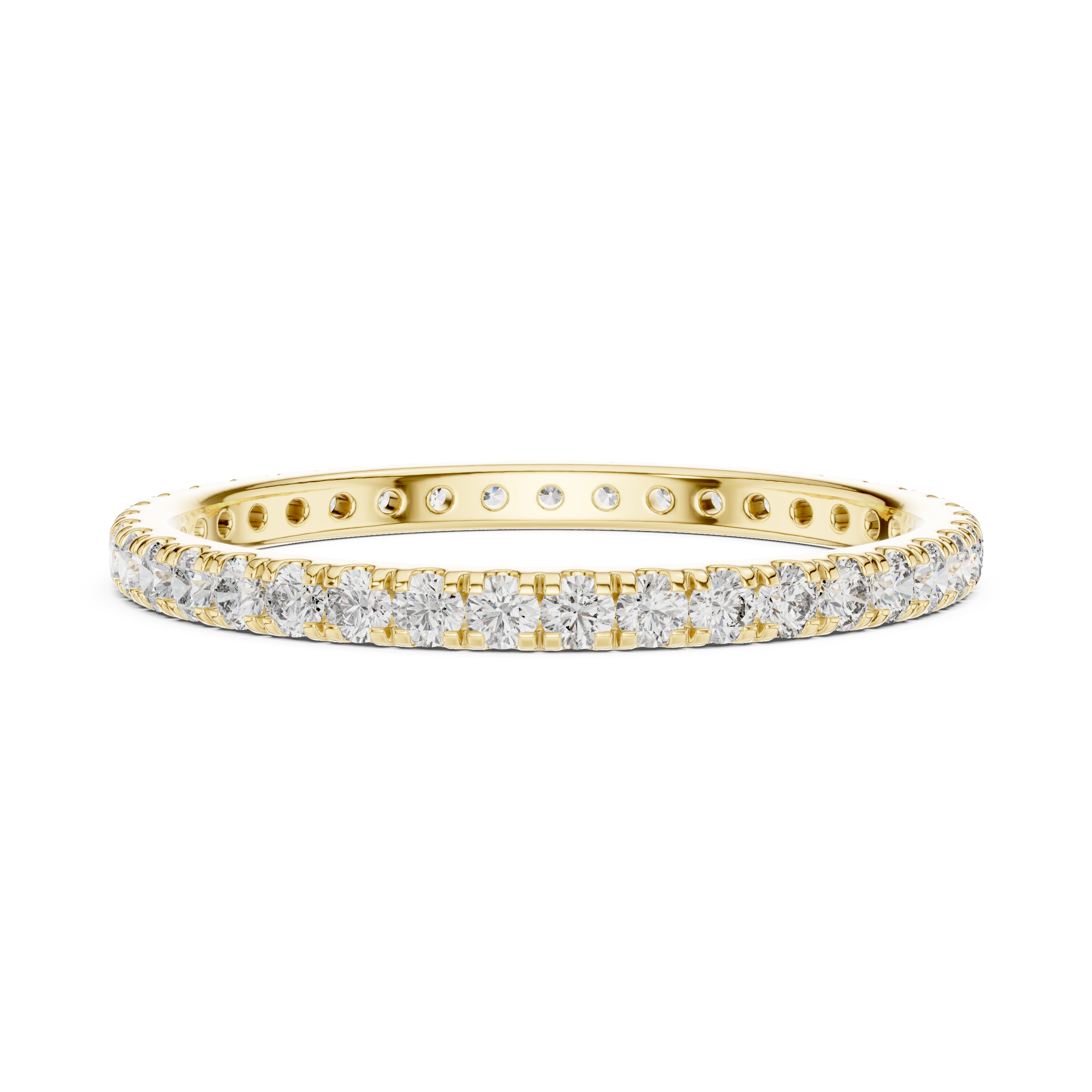 Round Cut Brilliant Moissanite Diamond VVS1 Eternity Band