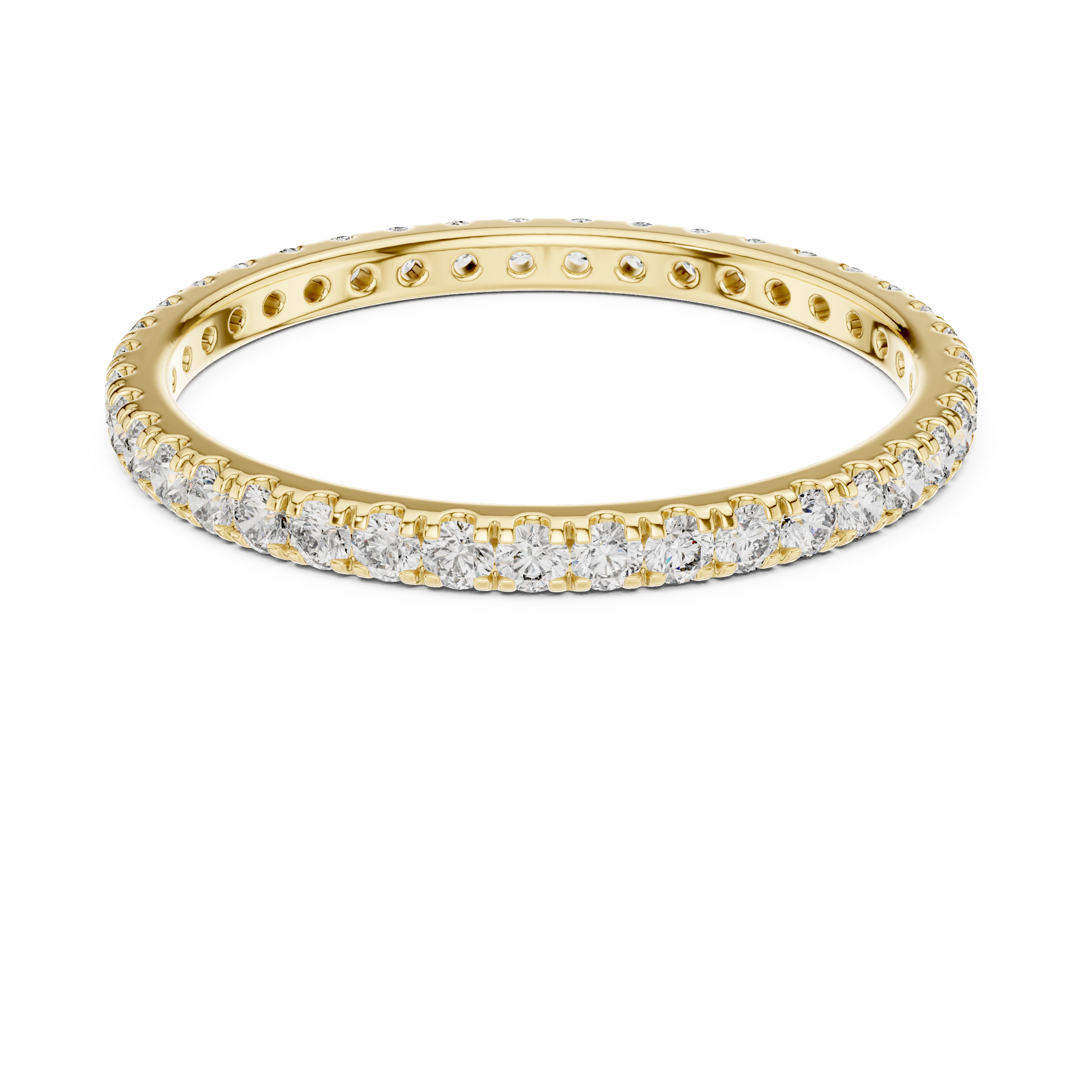 Round Cut Brilliant Moissanite Diamond VVS1 Eternity Band
