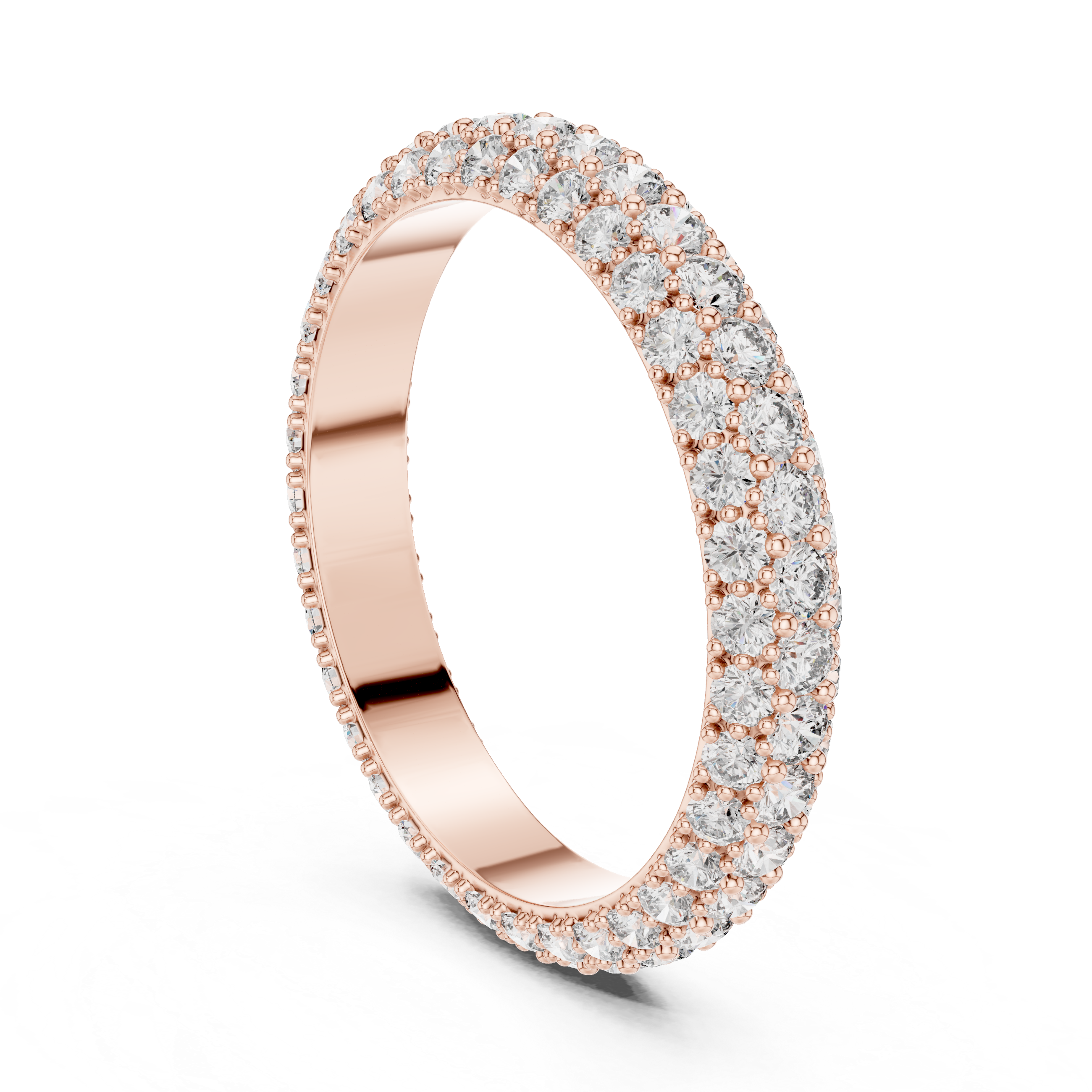 Round Cut Brilliant Moissanite Diamond VVS1 Eternity Band