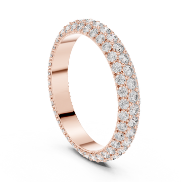 Round Cut Brilliant Moissanite Diamond VVS1 Eternity Band