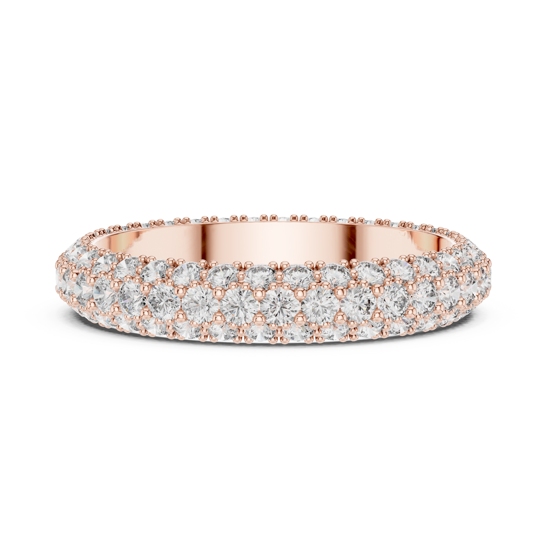 Round Cut Brilliant Moissanite Diamond VVS1 Eternity Band