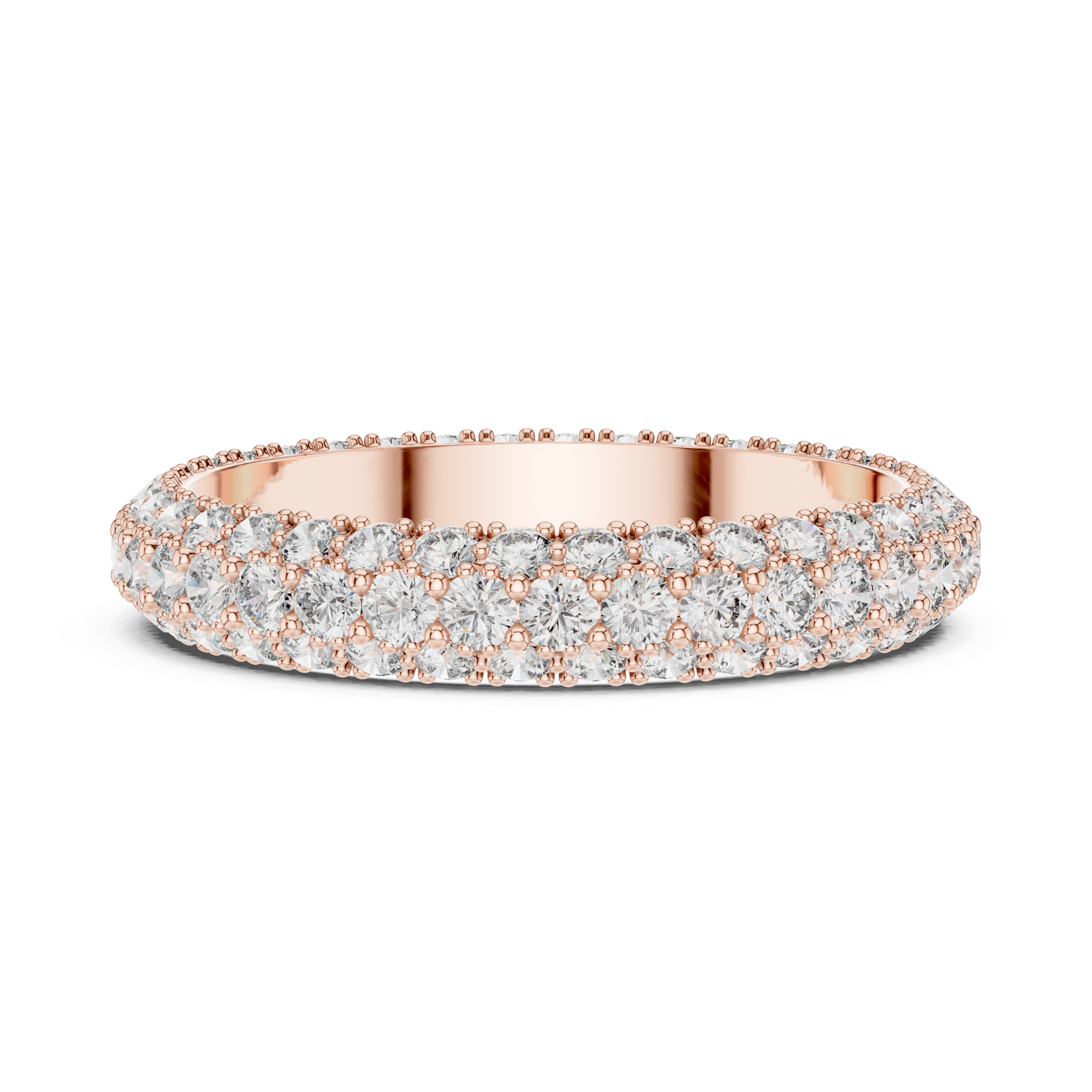 Round Cut Brilliant Moissanite Diamond VVS1 Eternity Band