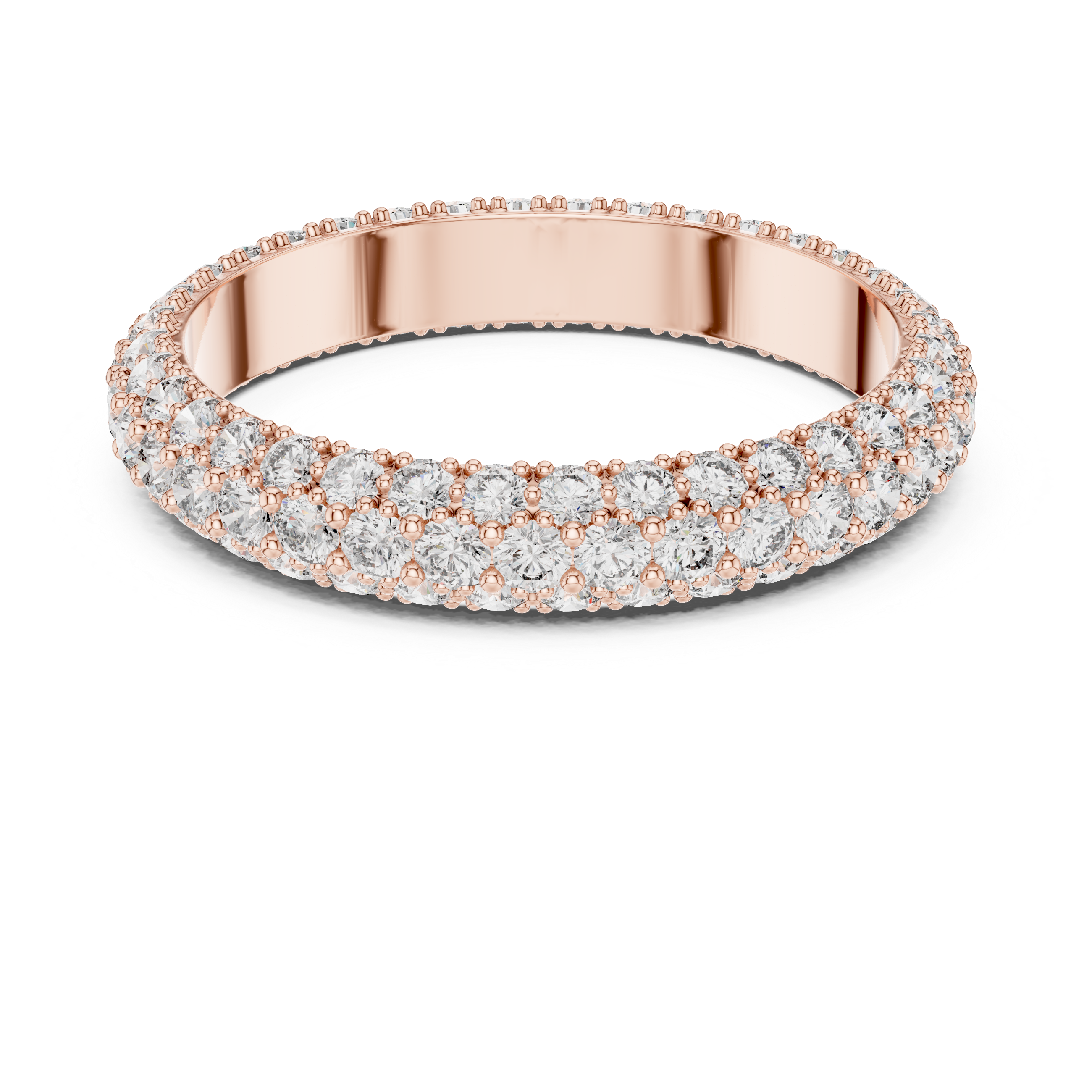 Round Cut Brilliant Moissanite Diamond VVS1 Eternity Band