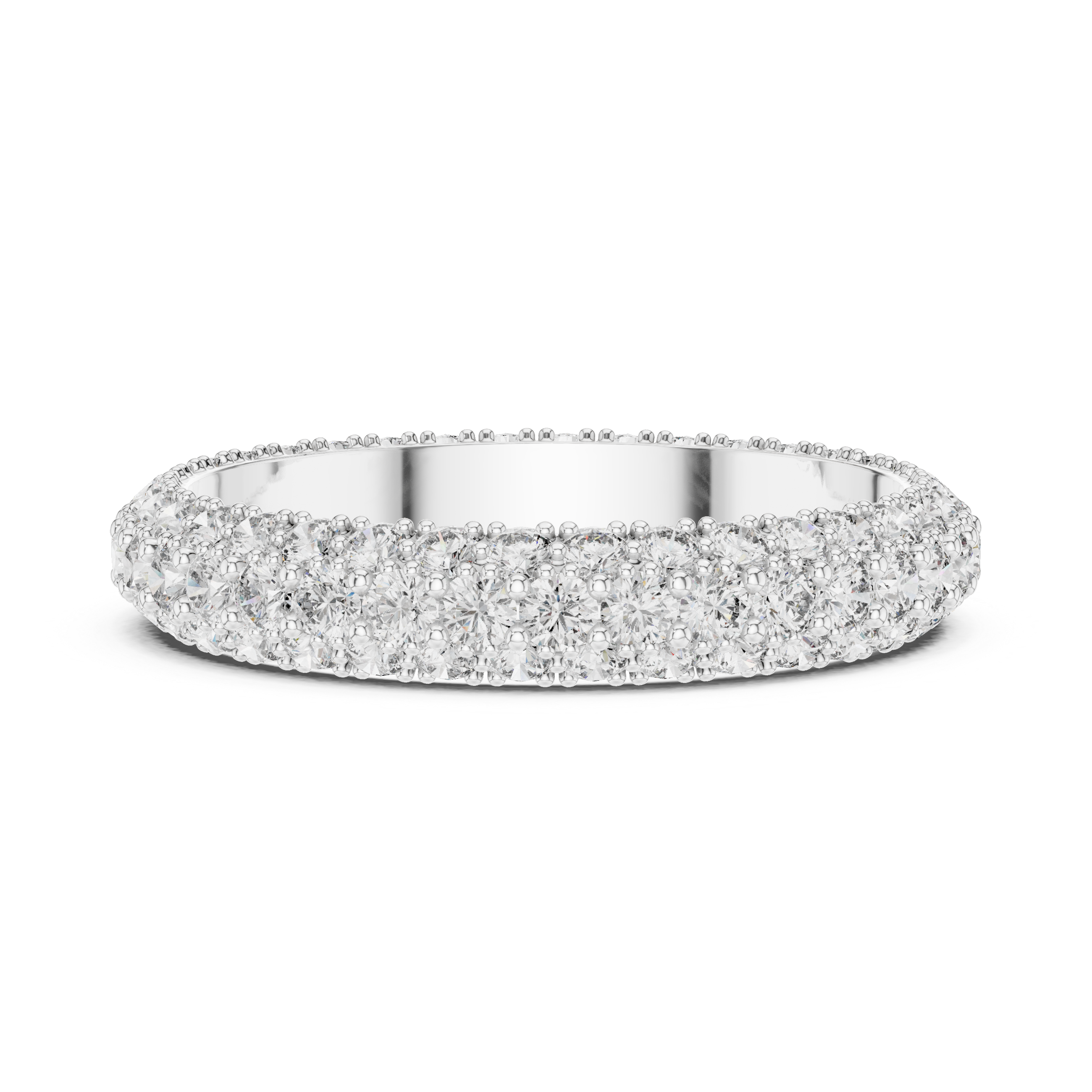 Round Cut Brilliant Moissanite Diamond VVS1 Eternity Band