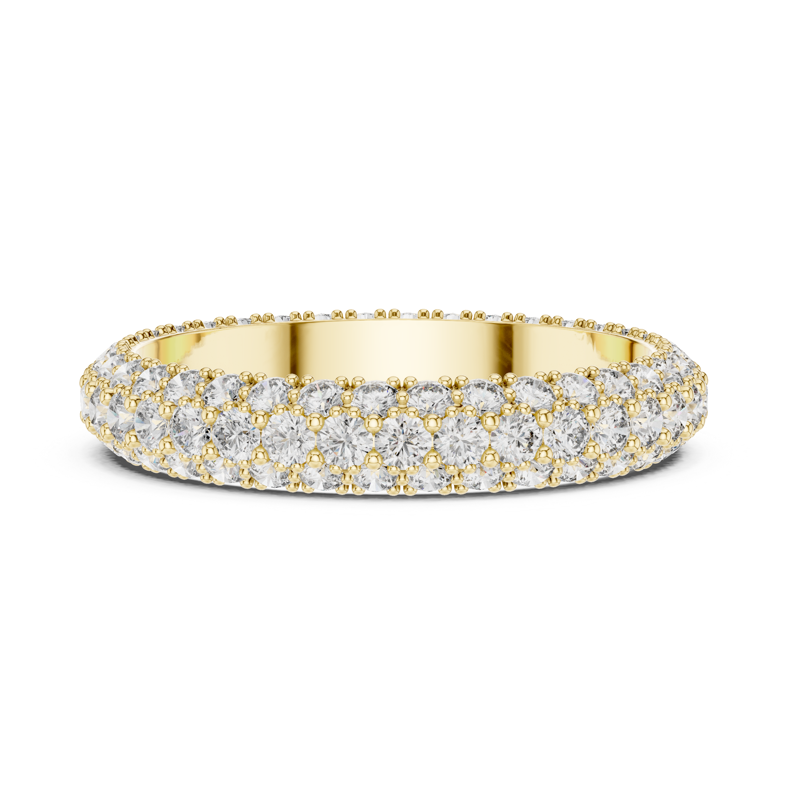 Round Cut Brilliant Moissanite Diamond VVS1 Eternity Band