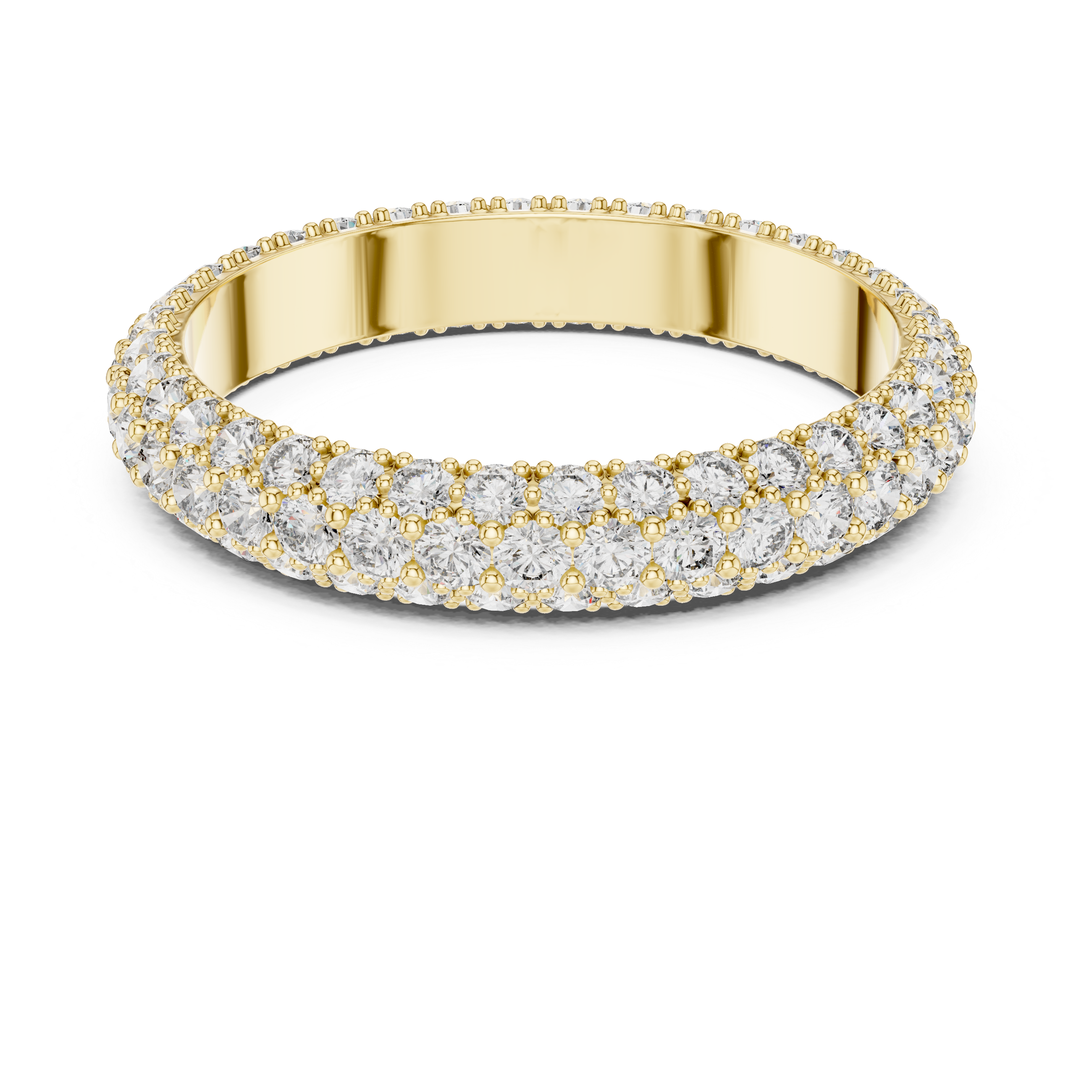 Round Cut Brilliant Moissanite Diamond VVS1 Eternity Band