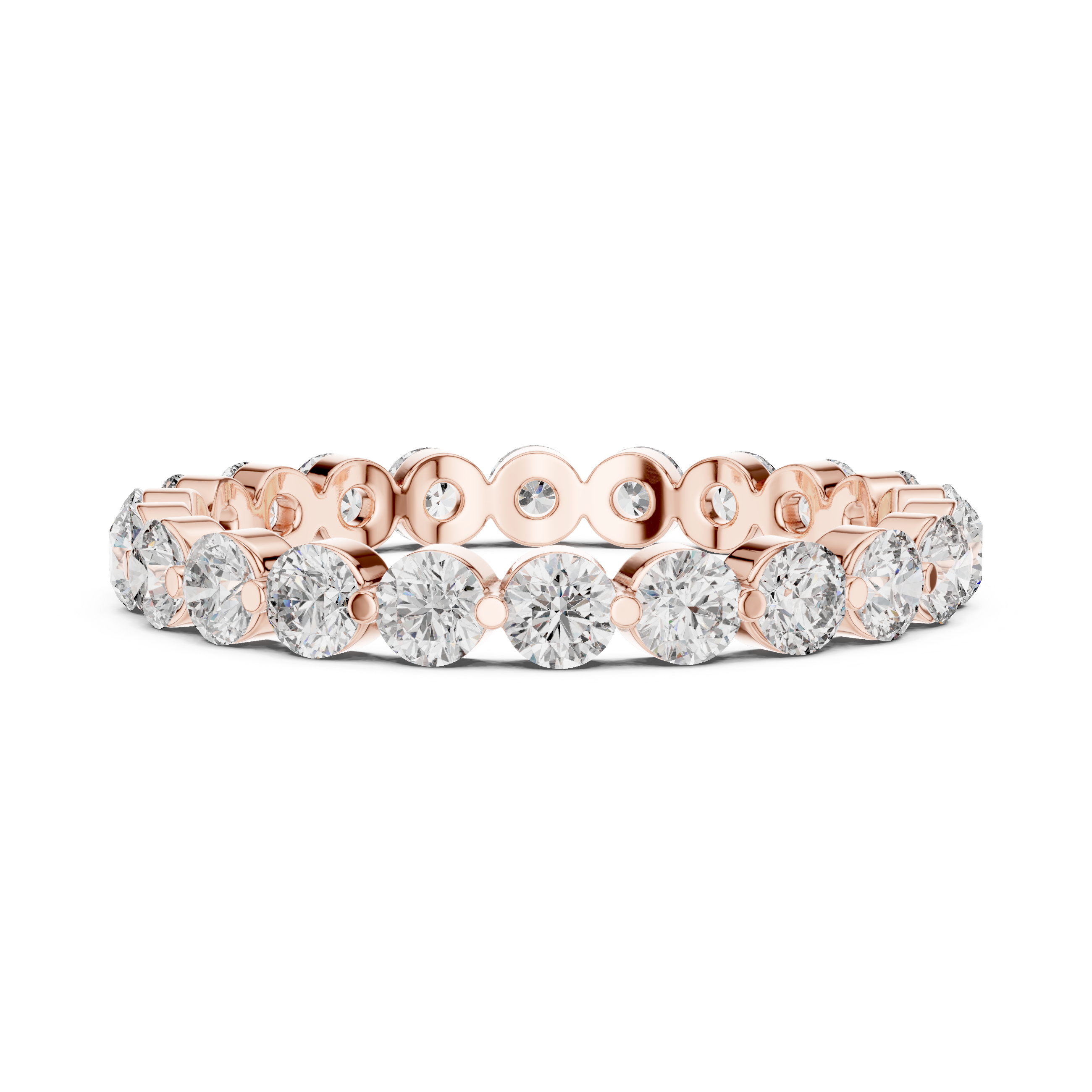 Round Cut Brilliant Moissanite Diamond VVS1 Eternity Band