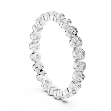 Round Cut Brilliant Moissanite Diamond VVS1 Eternity Band