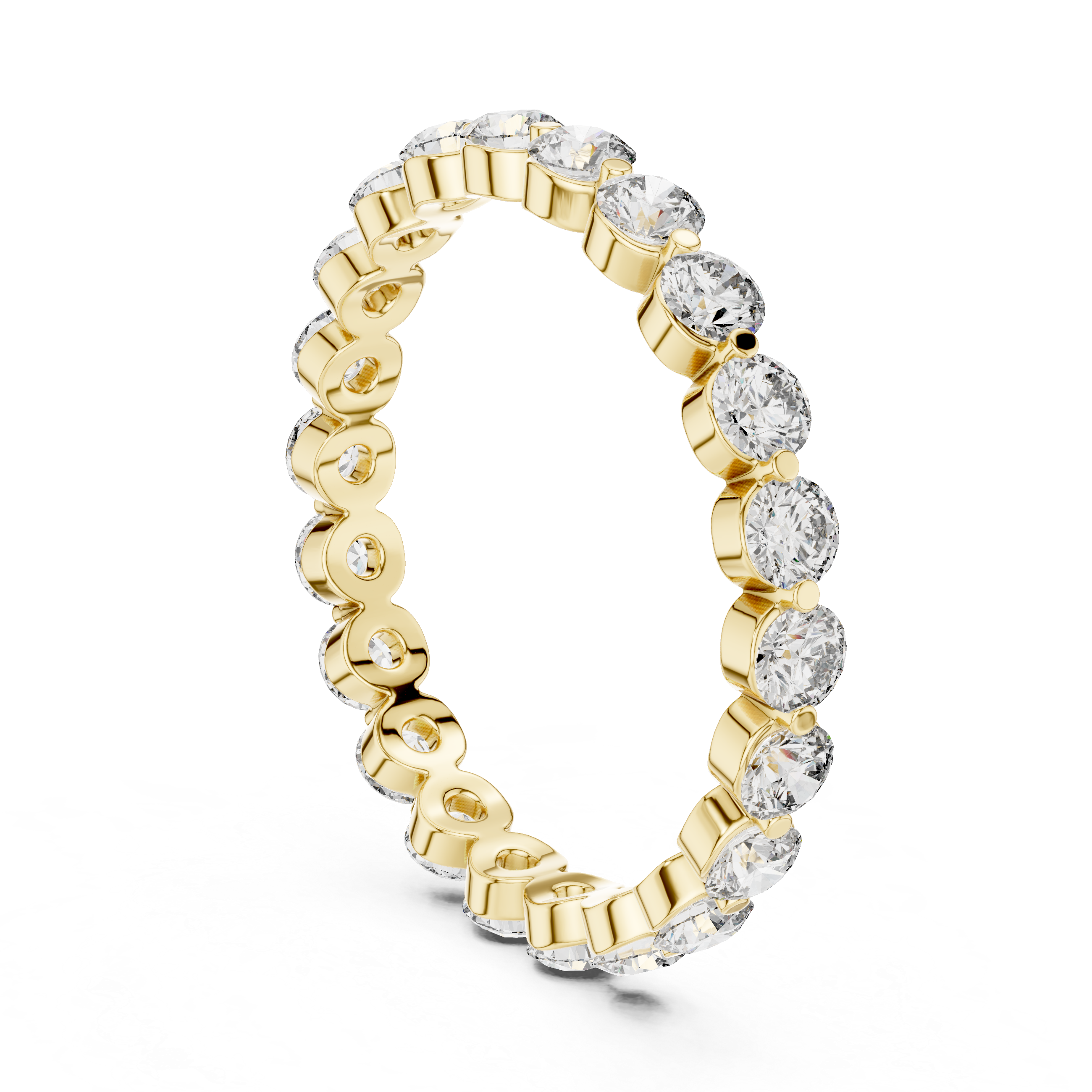 Round Cut Brilliant Moissanite Diamond VVS1 Eternity Band