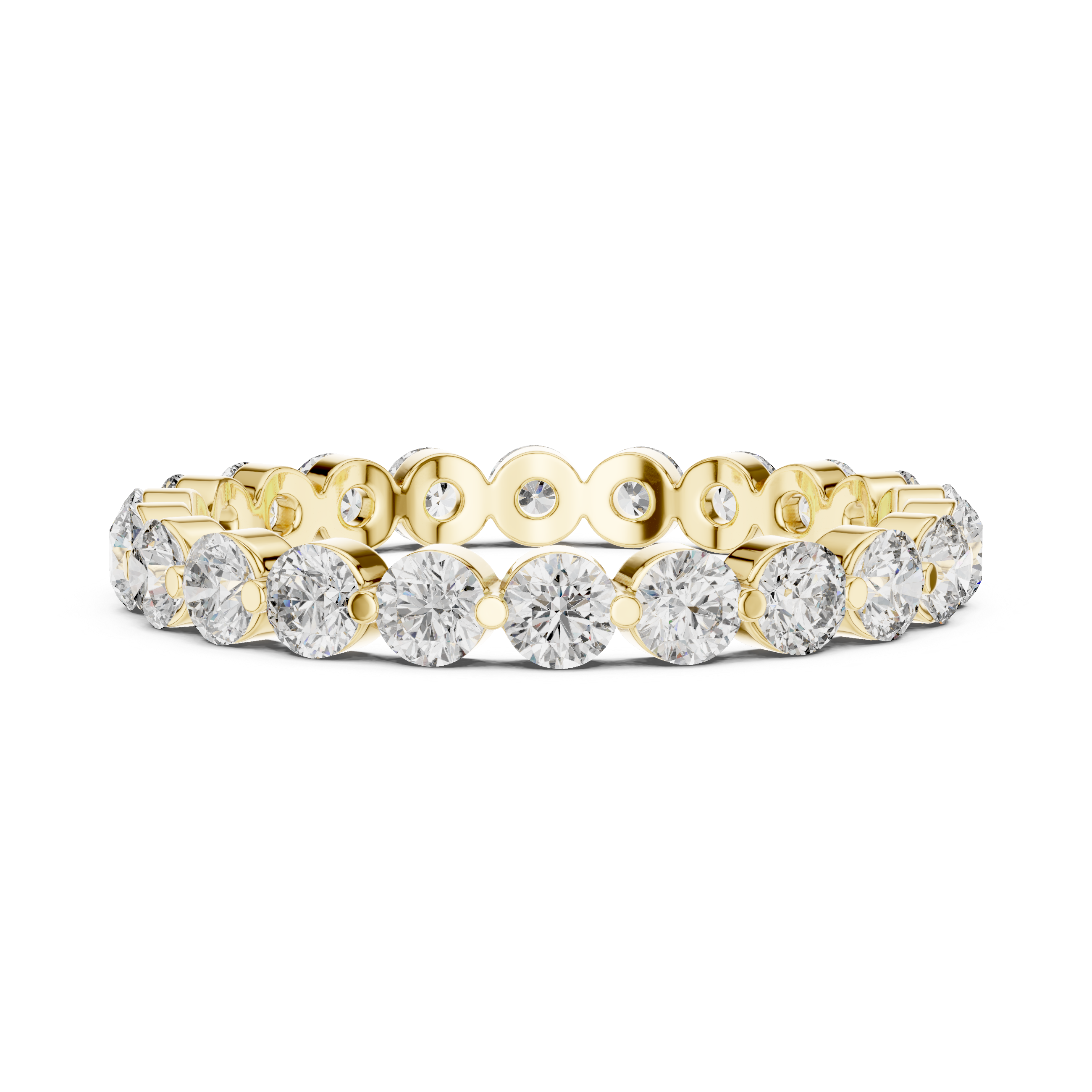 Round Cut Brilliant Moissanite Diamond VVS1 Eternity Band