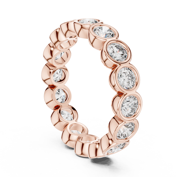 Round Cut Brilliant Moissanite Diamond VVS1 Eternity Band