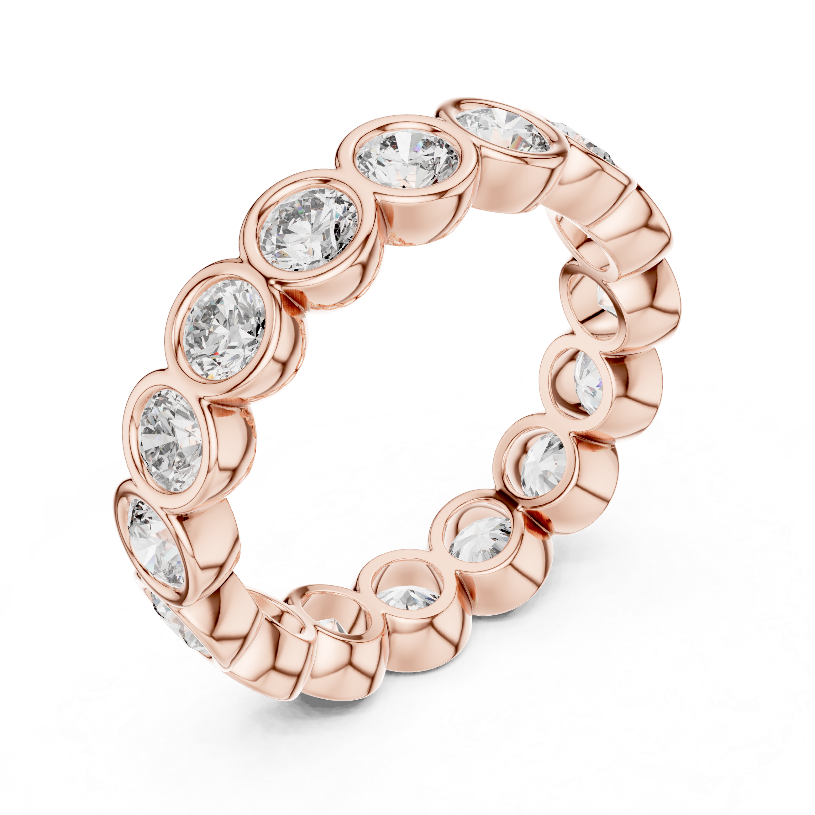 Round Cut Brilliant Moissanite Diamond VVS1 Eternity Band