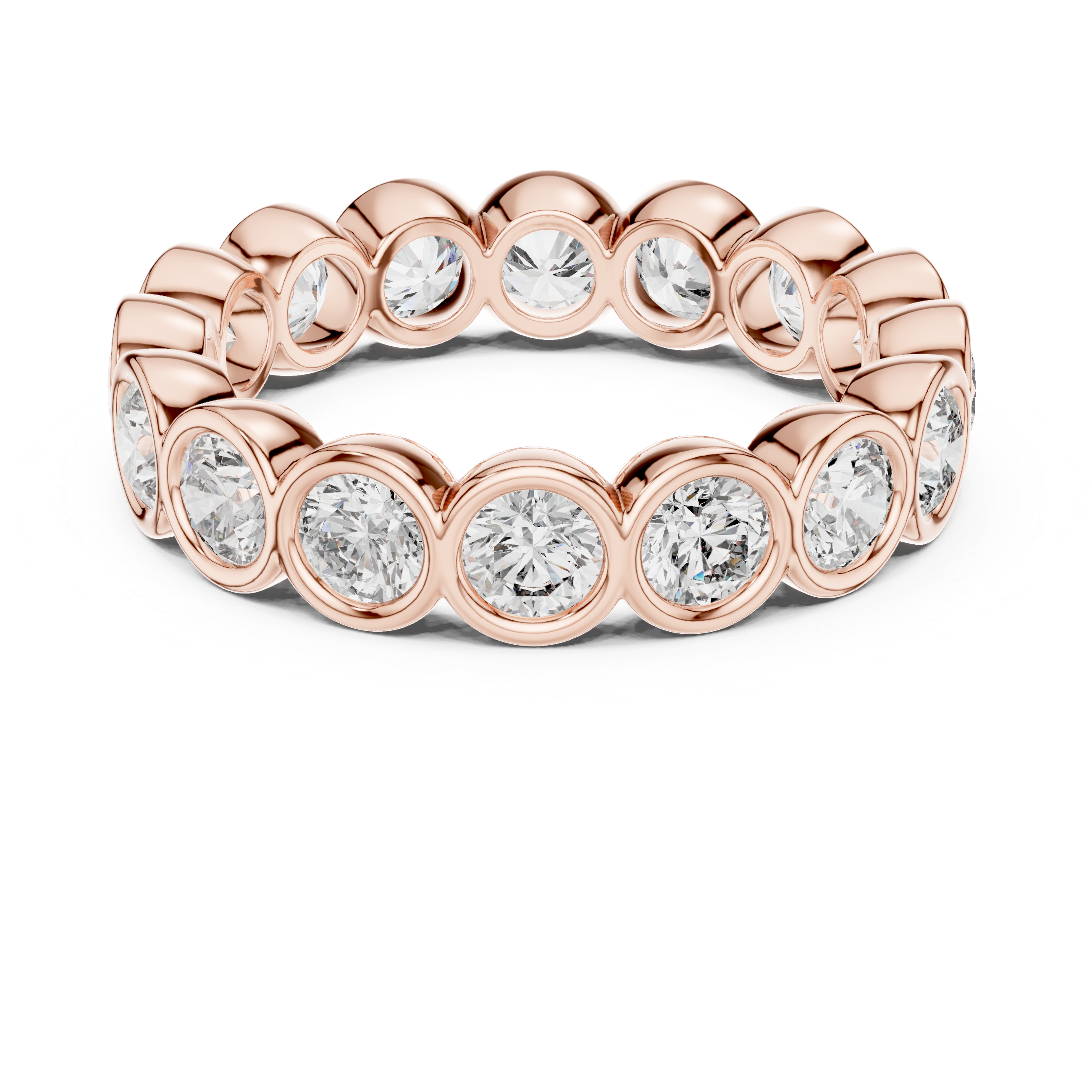 Round Cut Brilliant Moissanite Diamond VVS1 Eternity Band