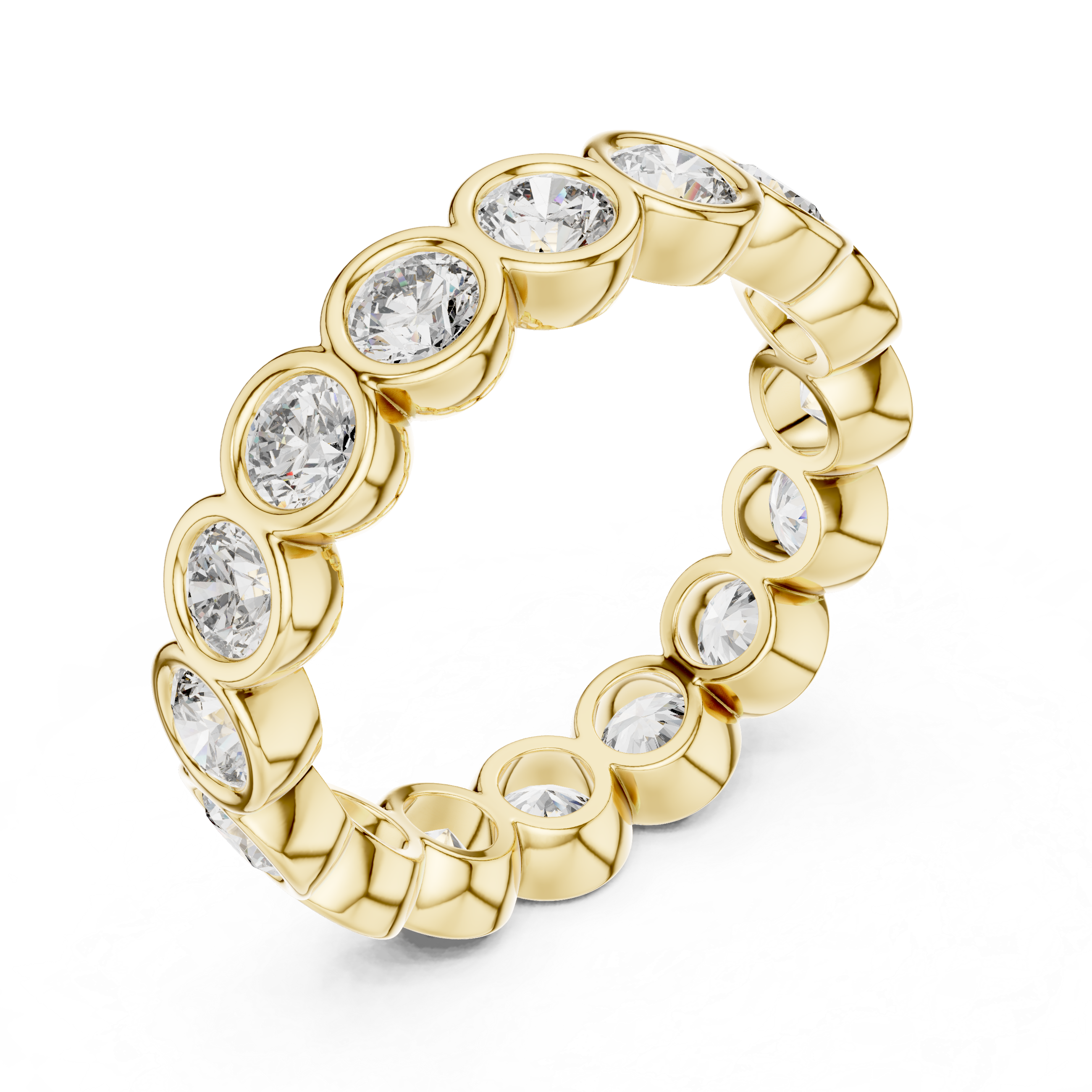 Round Cut Brilliant Moissanite Diamond VVS1 Eternity Band