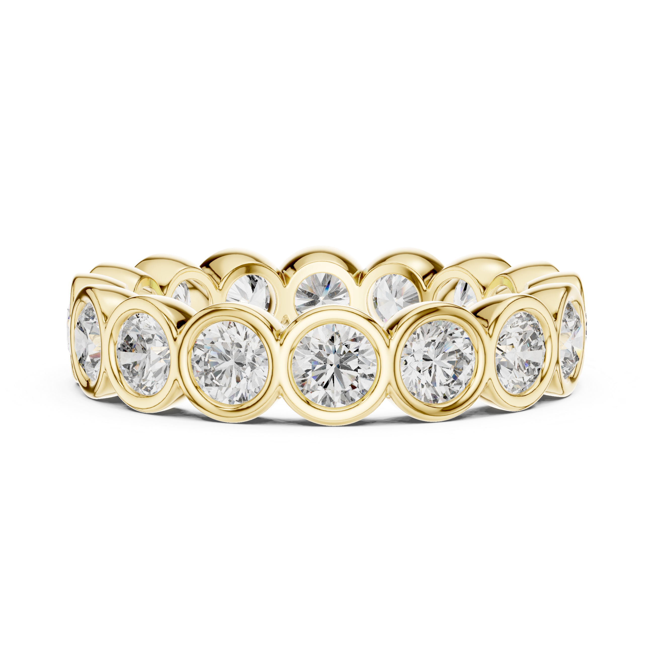 Round Cut Brilliant Moissanite Diamond VVS1 Eternity Band