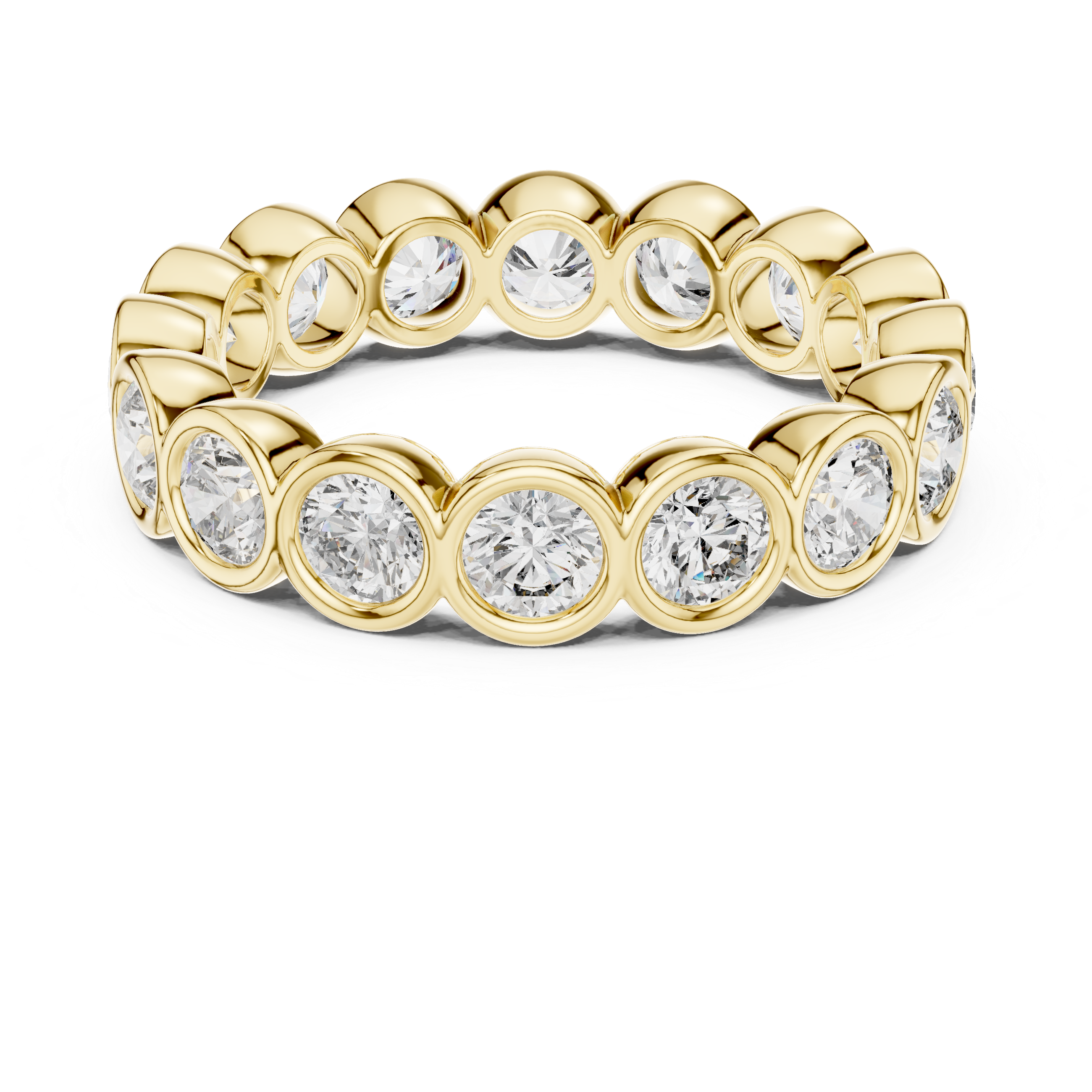Round Cut Brilliant Moissanite Diamond VVS1 Eternity Band