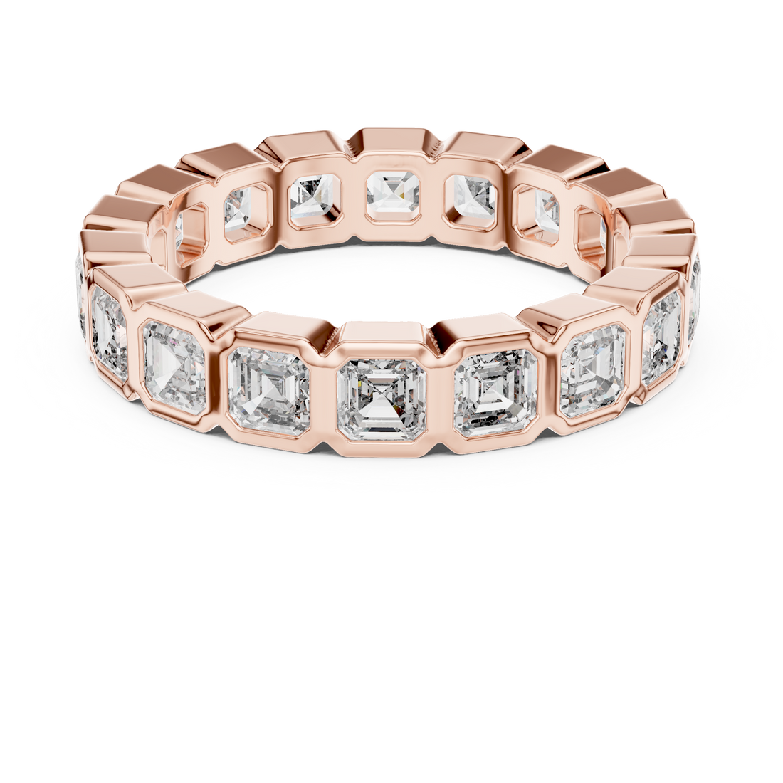 Asscher Cut Brilliant Moissanite Diamond VVS1 Eternity Band