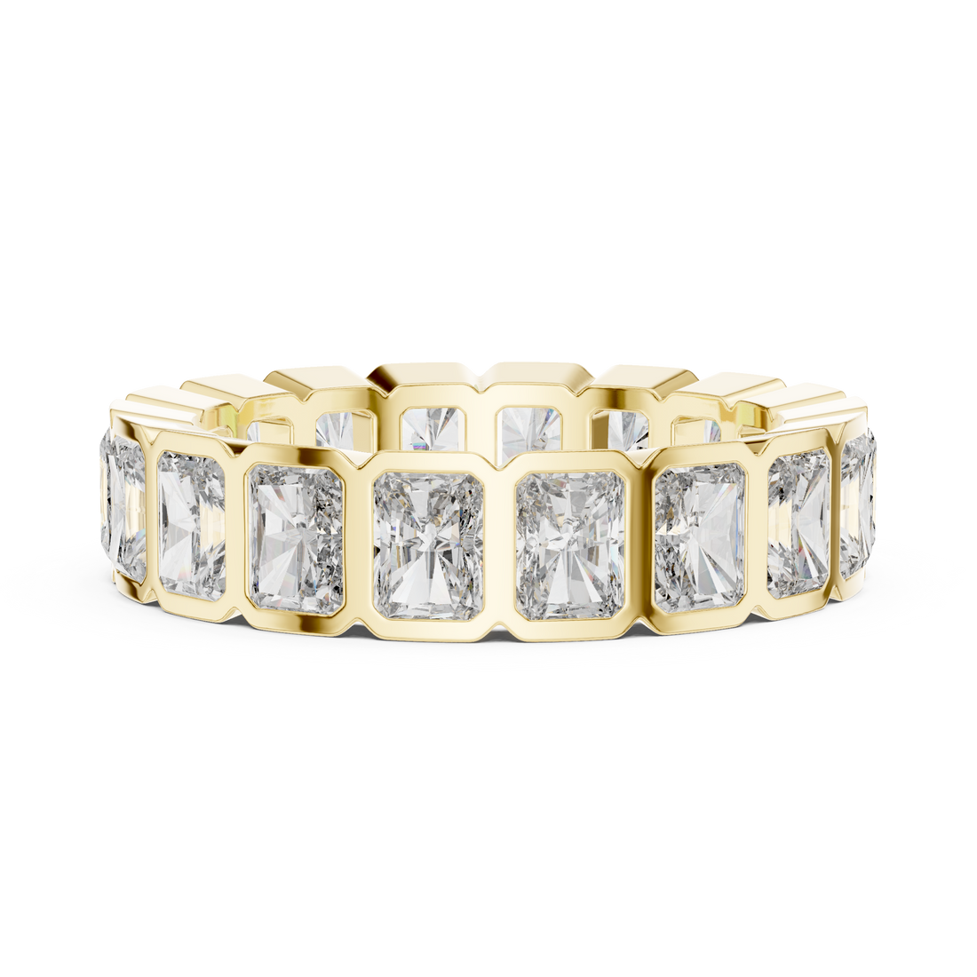 Emerald Cut Moissanite Diamond VVS1 Eternity Band