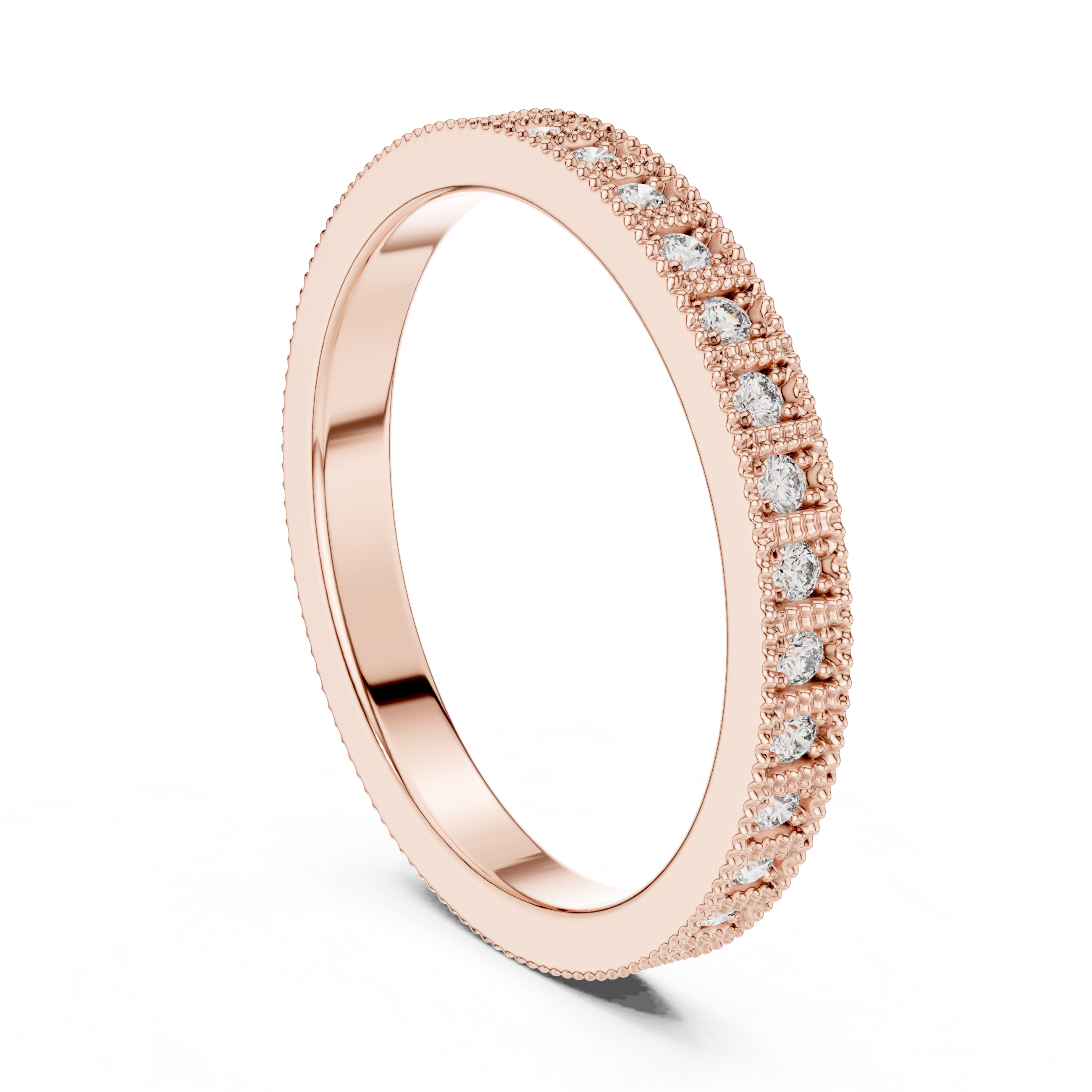 Round Moissanite Diamond VVS1 Eternity Wedding Band