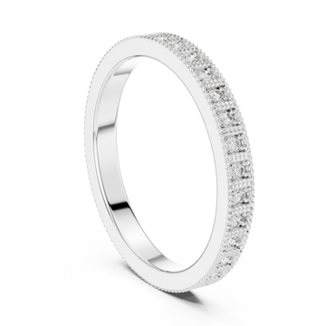 Round Moissanite Diamond VVS1 Eternity Wedding Band