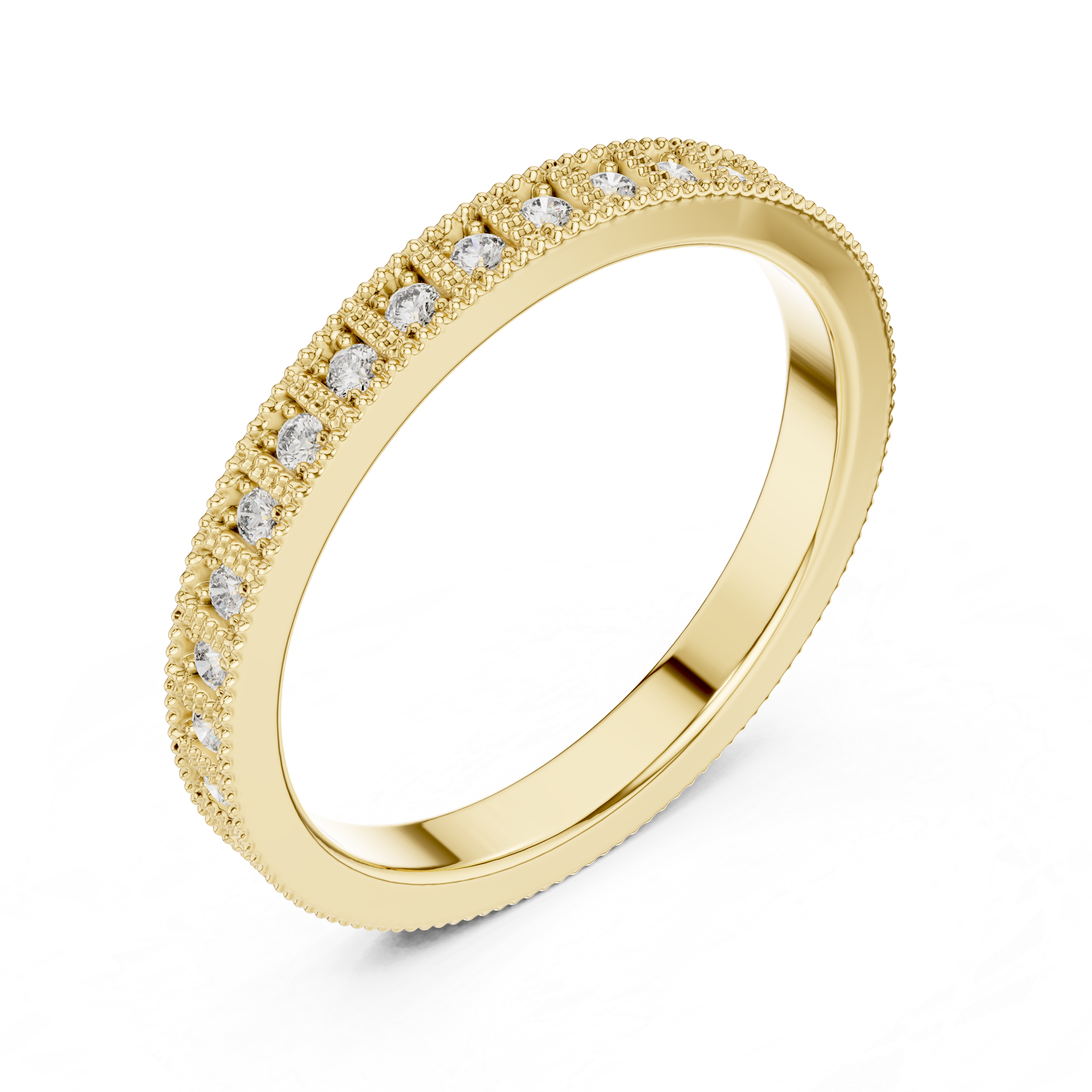Round Moissanite Diamond VVS1 Eternity Wedding Band