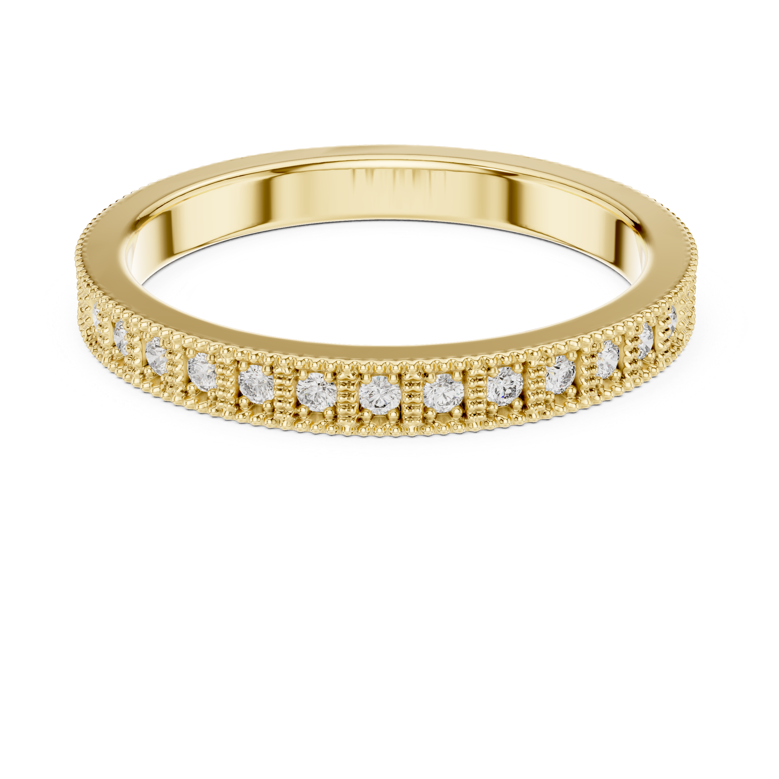 Round Moissanite Diamond VVS1 Eternity Wedding Band