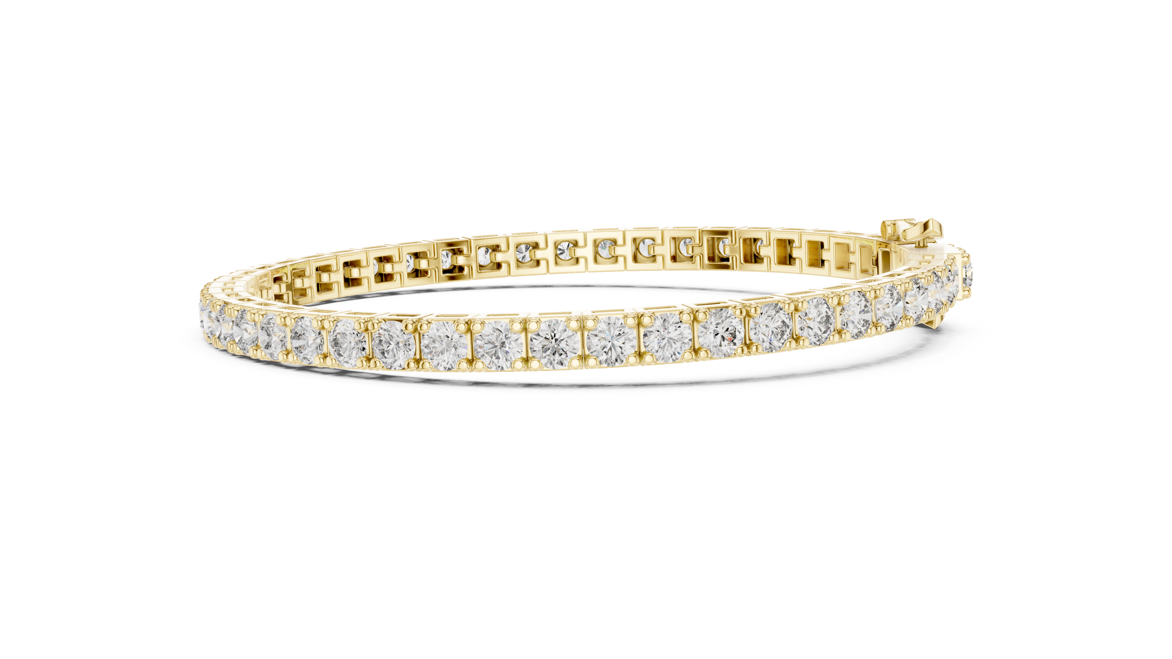 Rose Gold Slim Moissanite Tennis Bracelet – Minimal Round-Cut Diamond Shine