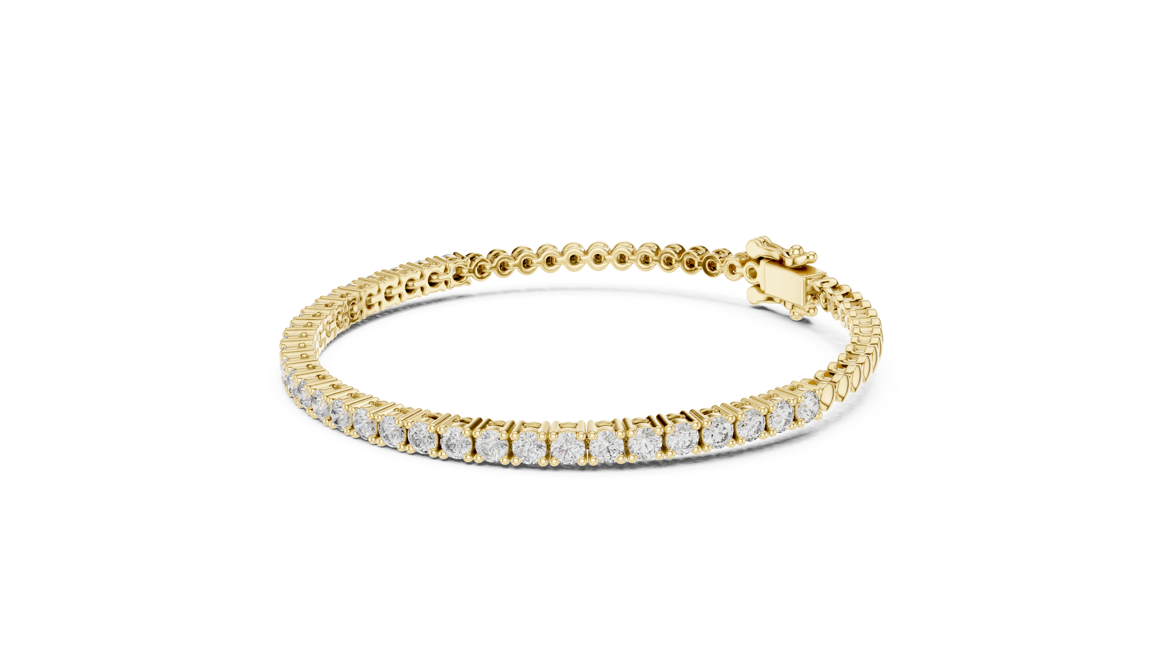 Rose Gold Moissanite Tennis Bracelet – Round-Cut Diamond