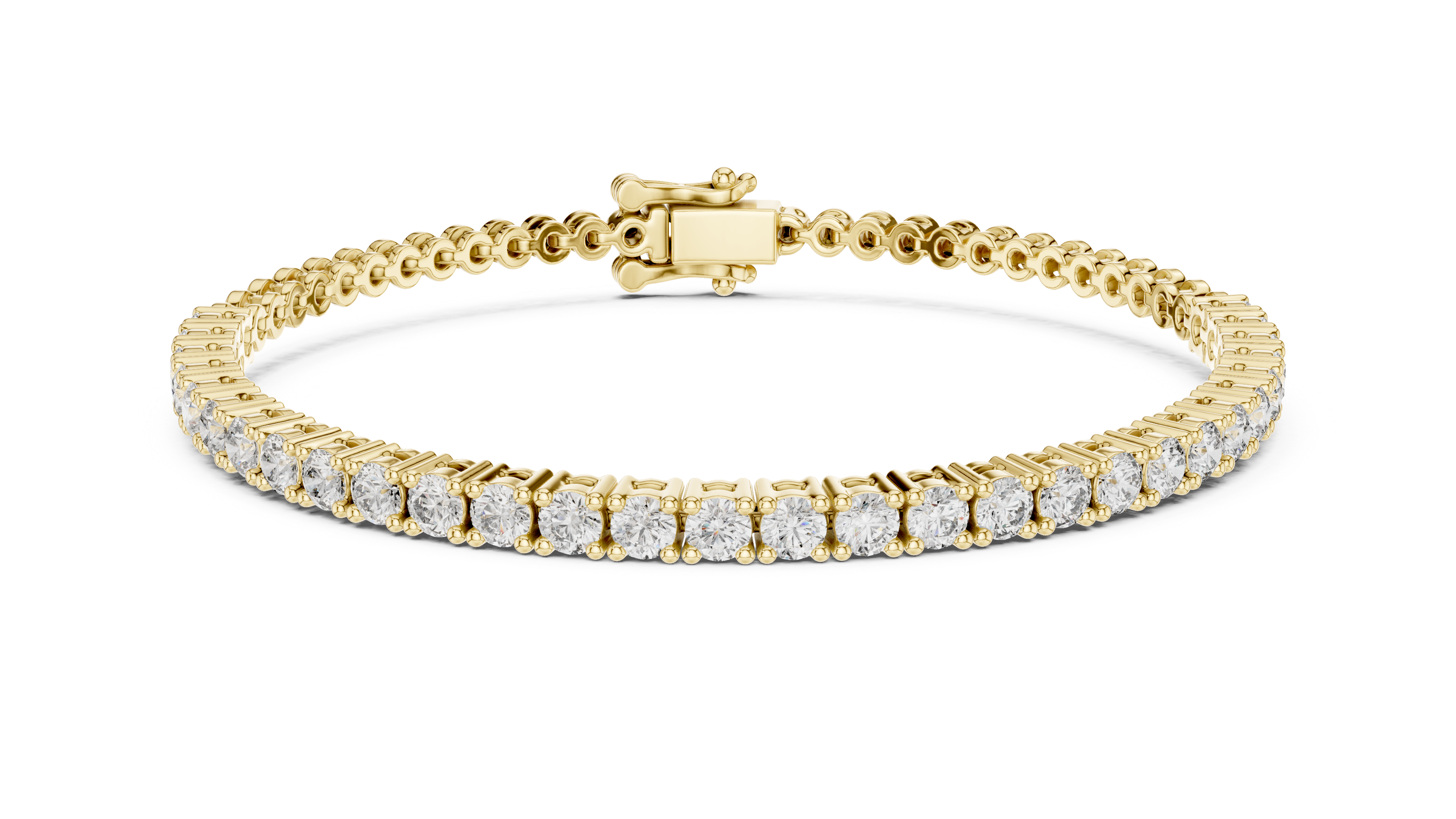 Rose Gold Moissanite Tennis Bracelet – Round-Cut Diamond