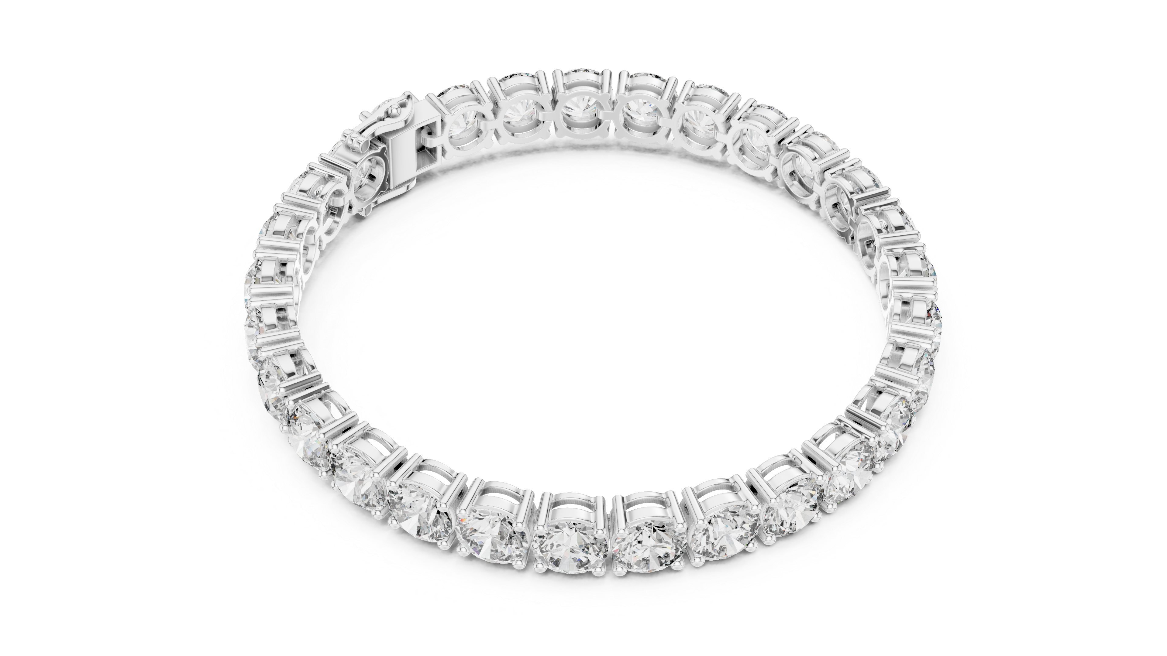 Rose Gold Moissanite Tennis Bracelet – Premium Round-Cut Diamond Brilliance
