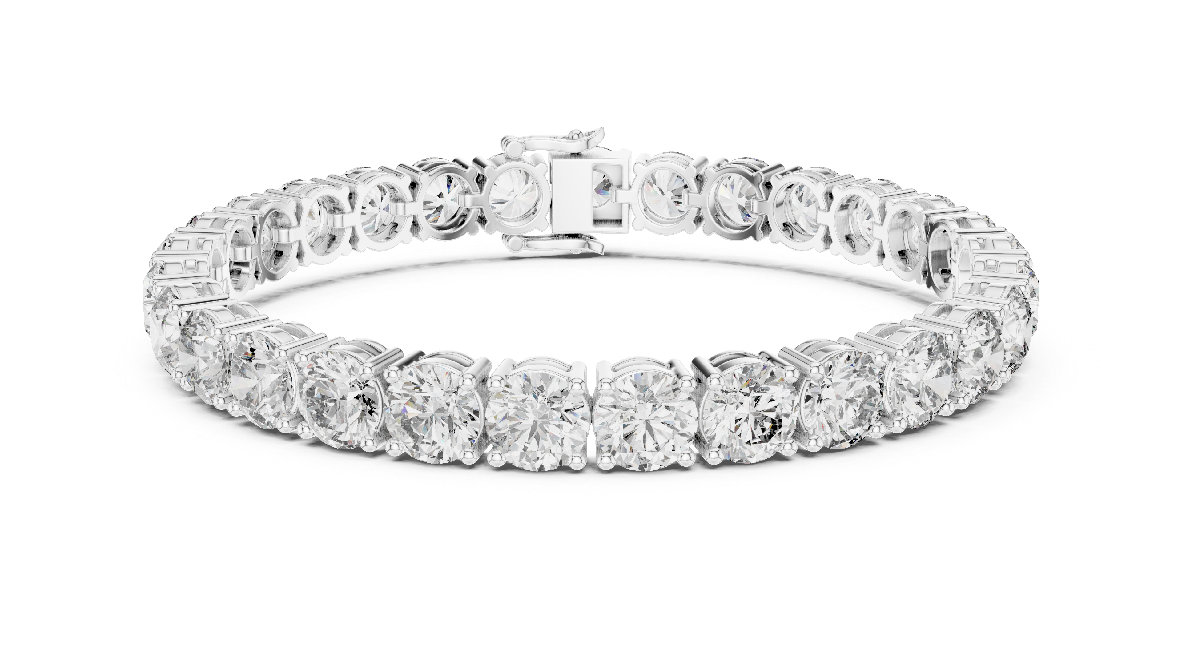 Rose Gold Moissanite Tennis Bracelet – Premium Round-Cut Diamond Brilliance