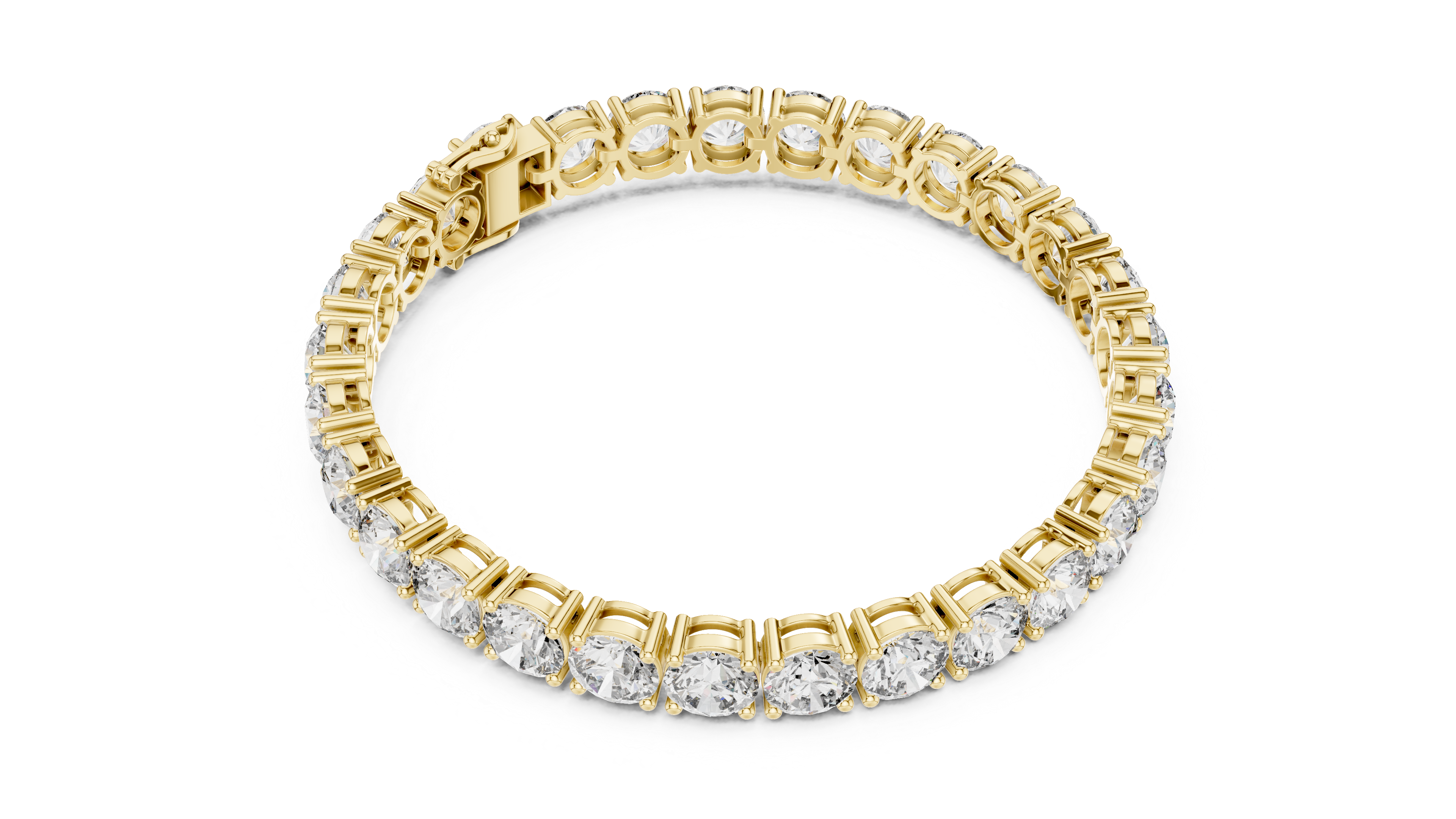 Rose Gold Moissanite Tennis Bracelet – Premium Round-Cut Diamond Brilliance