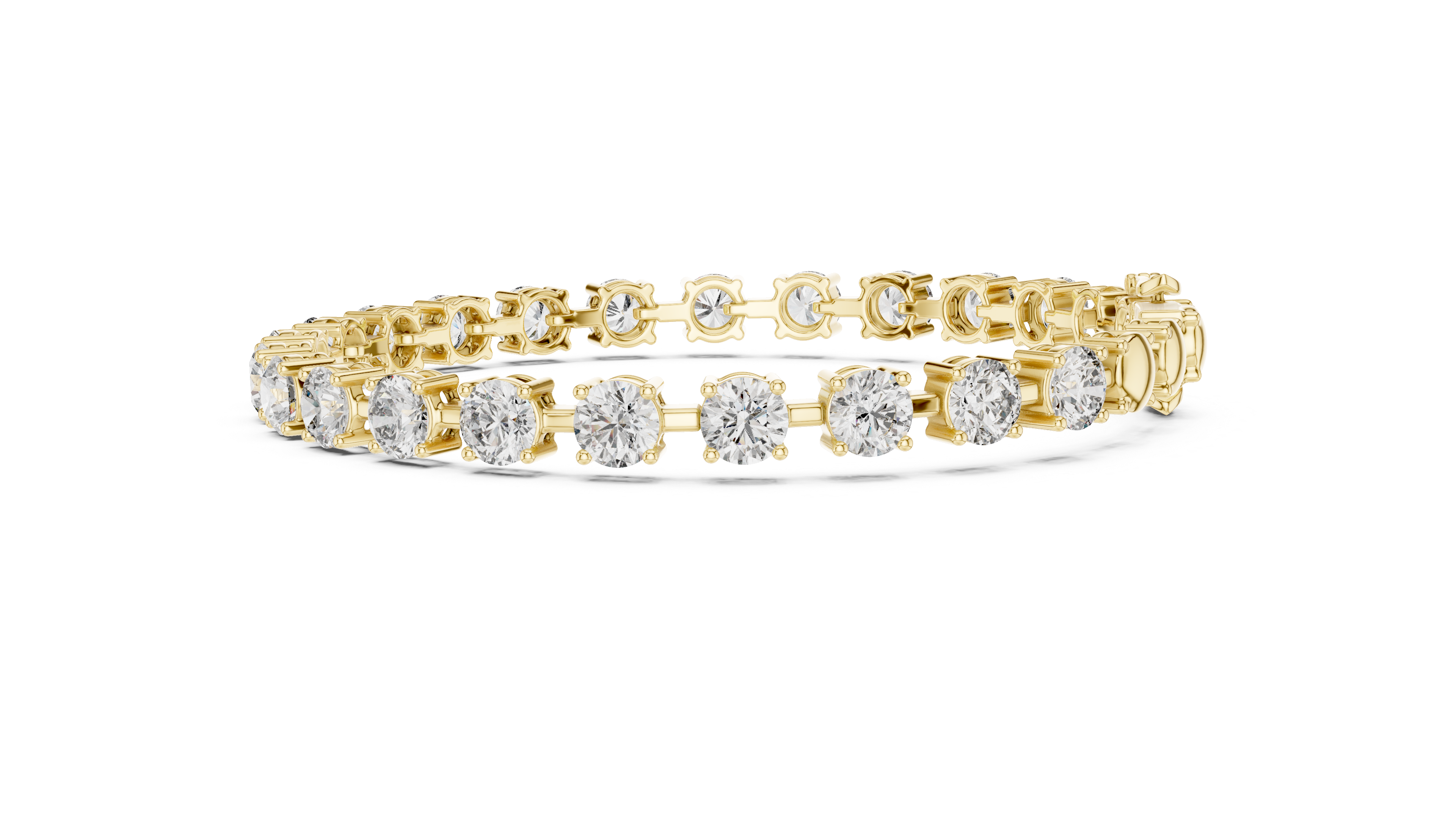 Rose Gold Solitaire Moissanite Tennis Bracelet – Classic Single Stone Diamond Sparkle