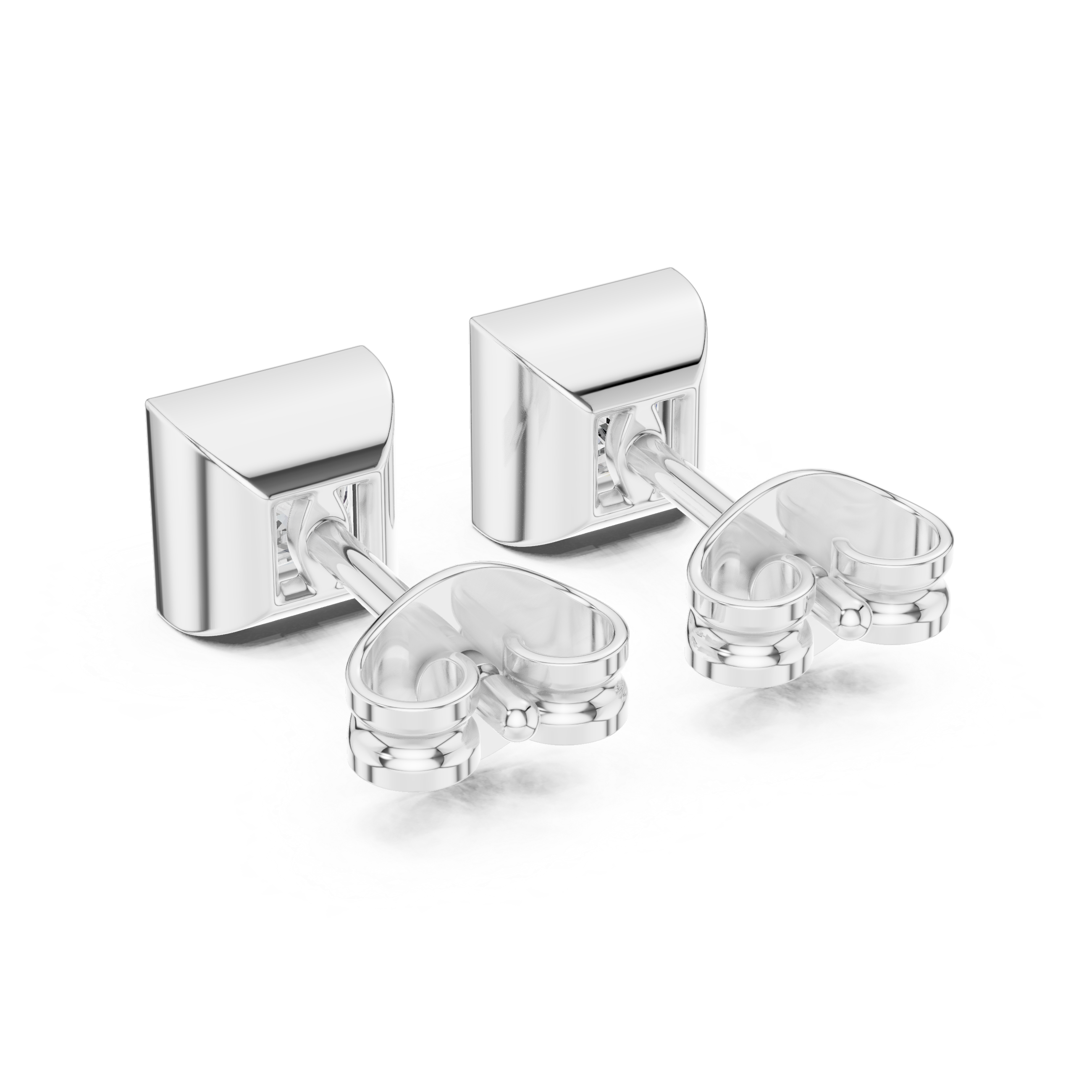 Yellow Gold Princess Cut Moissanite Stud Earrings – Bold Square Sparkle