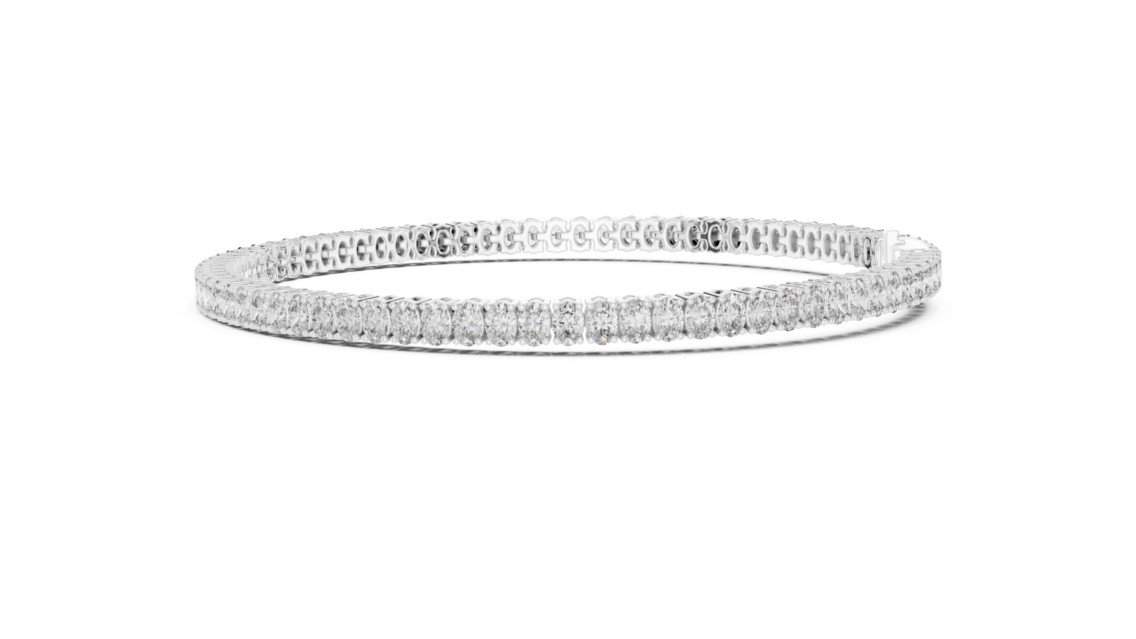 White Gold Wave Moissanite Bracelet – Elegant TwisWhite Gold Full Eternity Moissanite Tennis Bracelet – Ultra Luxe Diamond Brillianceted Diamond Sparkle