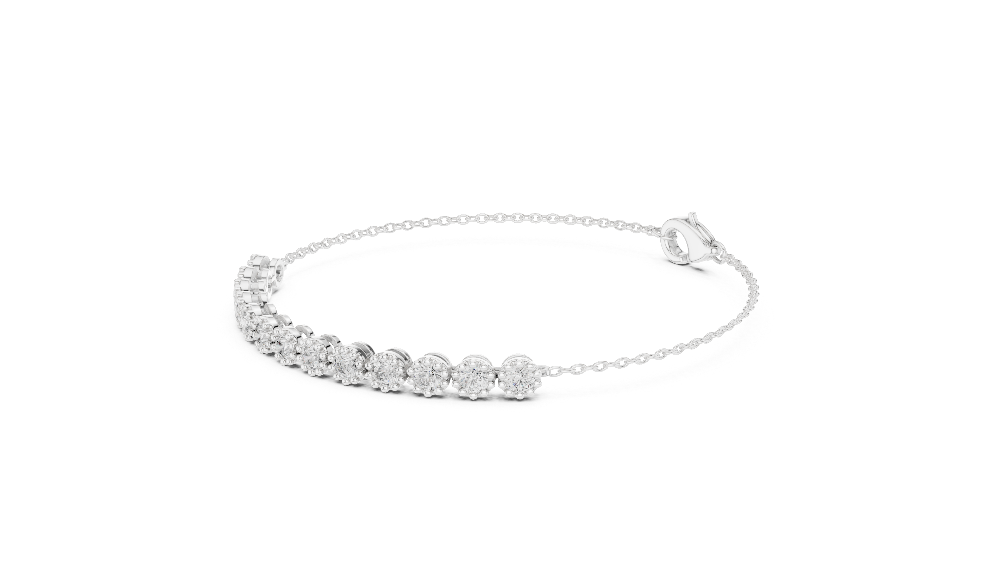 White Gold Full Eternity Moissanite Tennis Bracelet – Ultra Luxe Diamond Brilliance