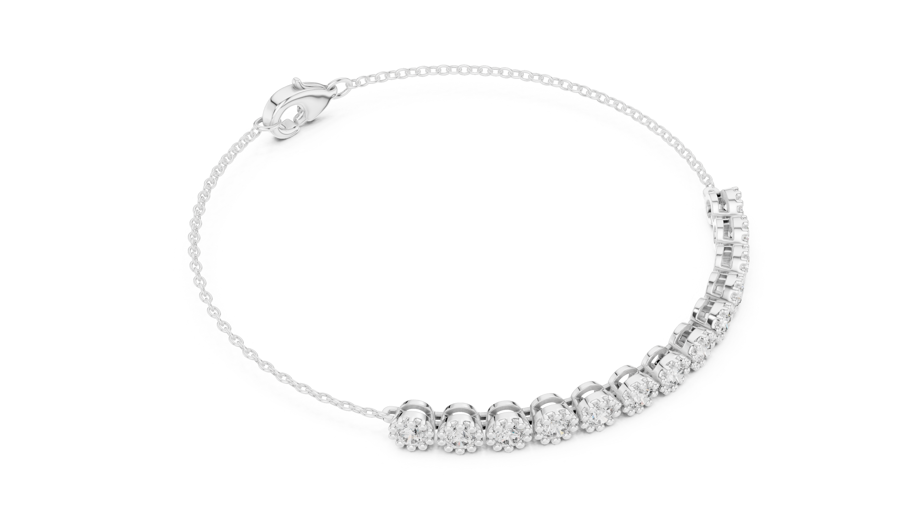 White Gold Full Eternity Moissanite Tennis Bracelet – Ultra Luxe Diamond Brilliance