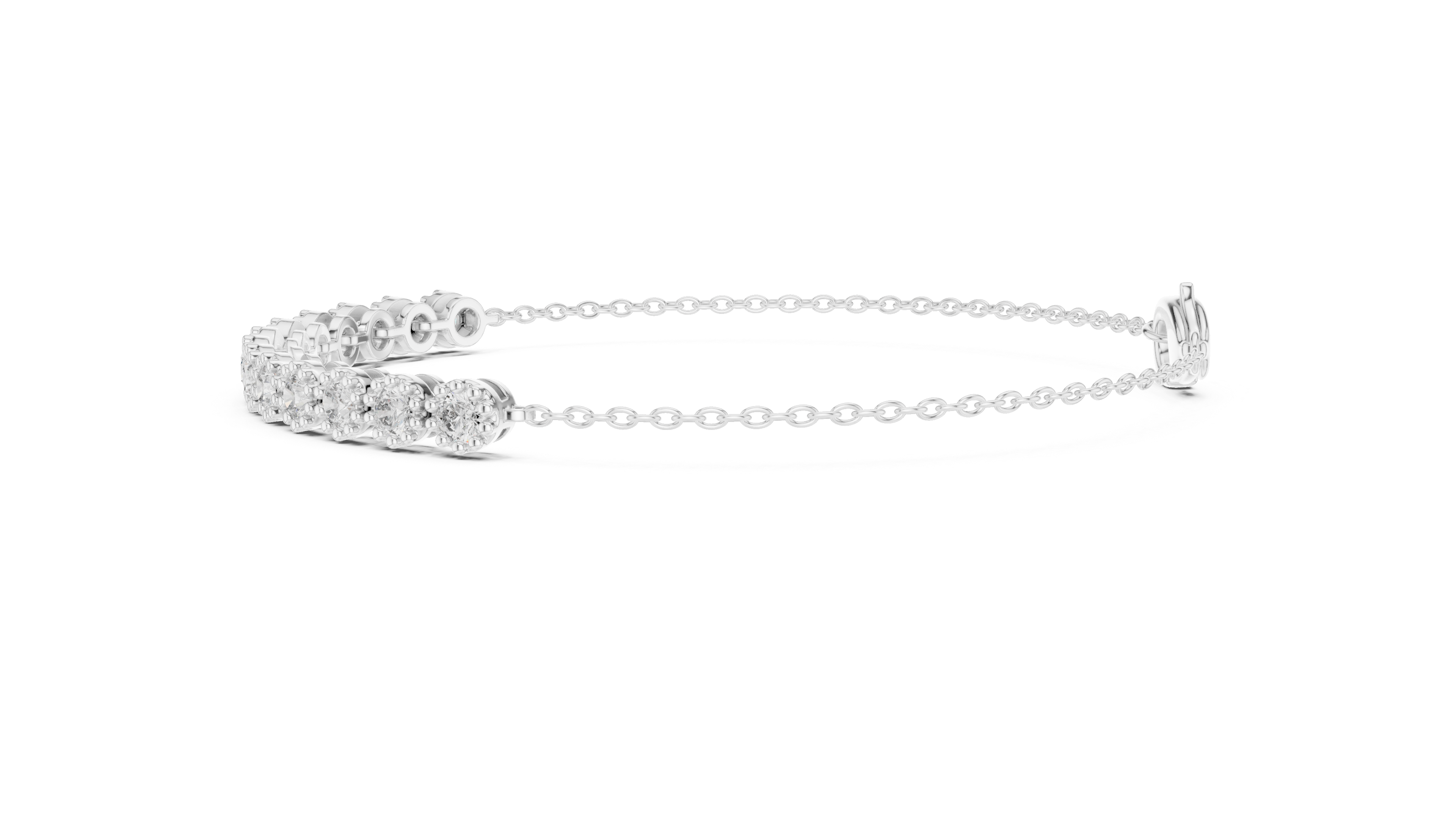 White Gold Full Eternity Moissanite Tennis Bracelet – Ultra Luxe Diamond Brilliance