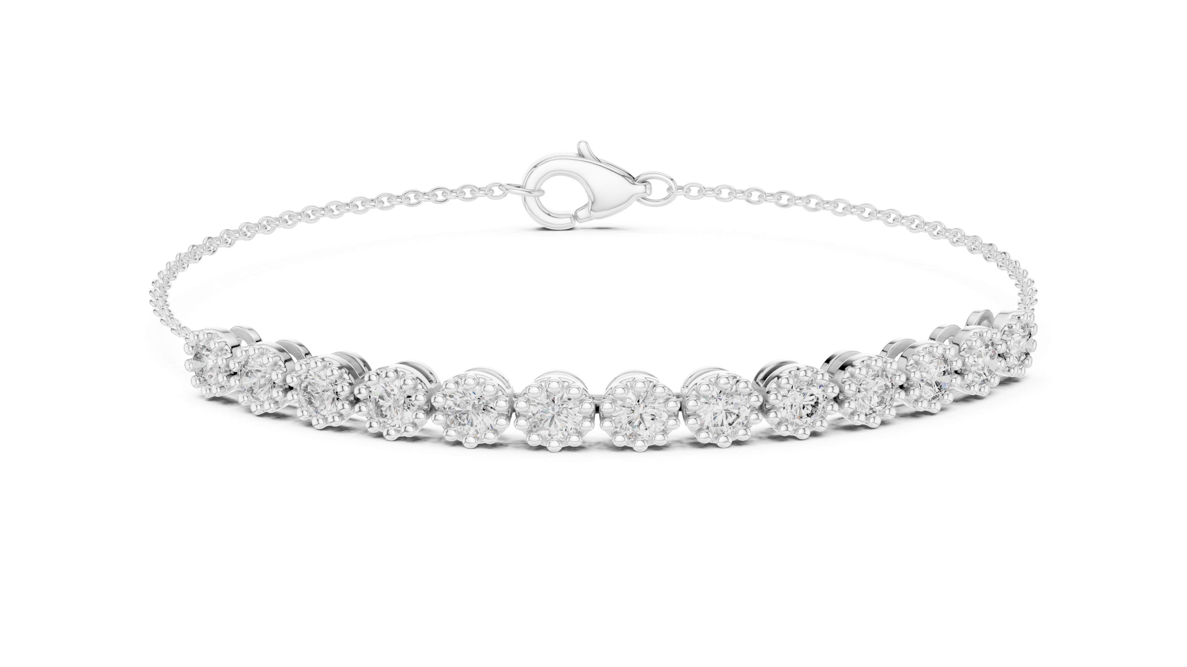 White Gold Full Eternity Moissanite Tennis Bracelet – Ultra Luxe Diamond Brilliance