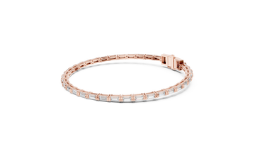 White Gold Classic Moissanite Tennis Bracelet – Fine Round-Cut Diamond Elegance