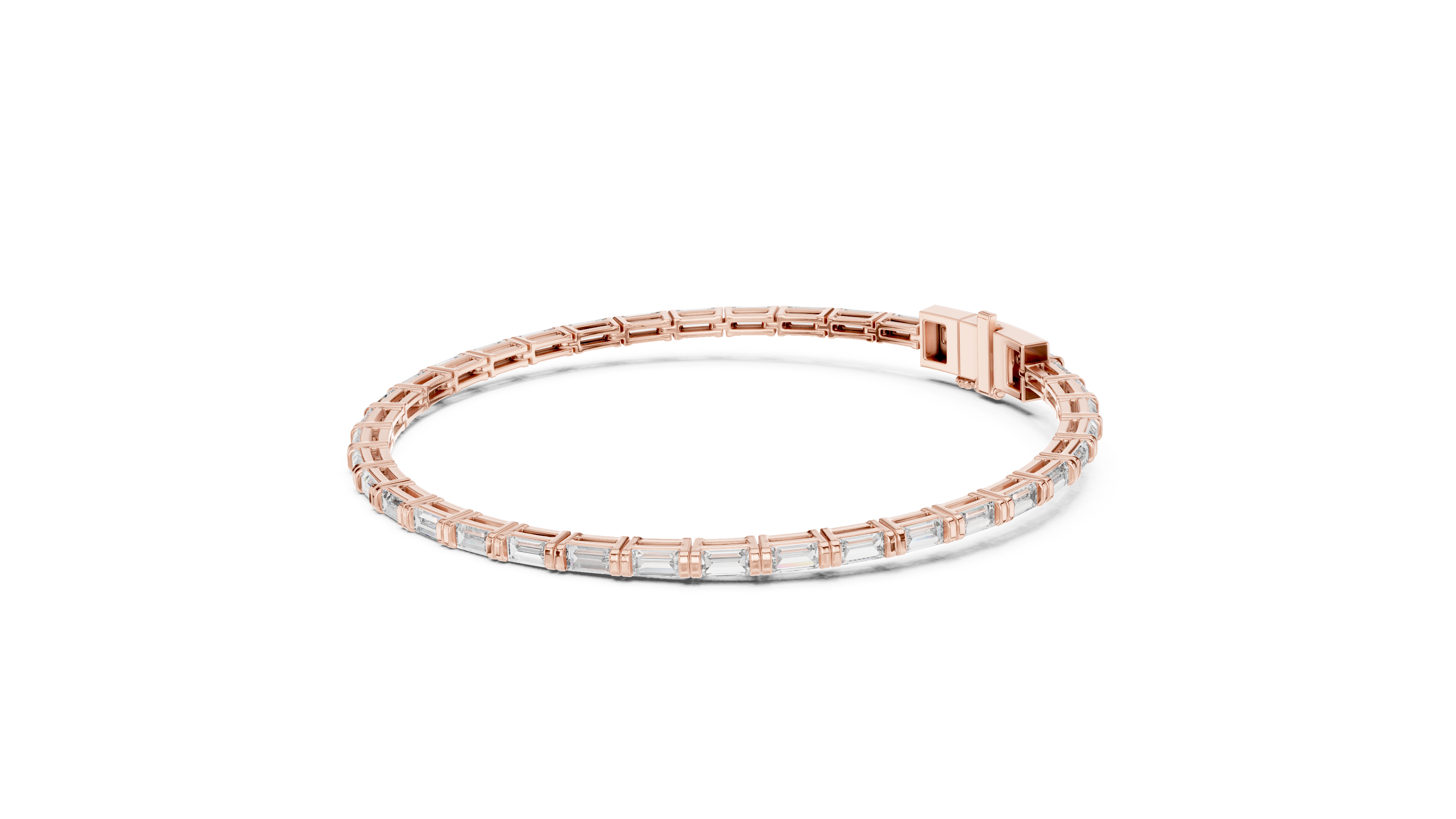White Gold Classic Moissanite Tennis Bracelet – Fine Round-Cut Diamond Elegance