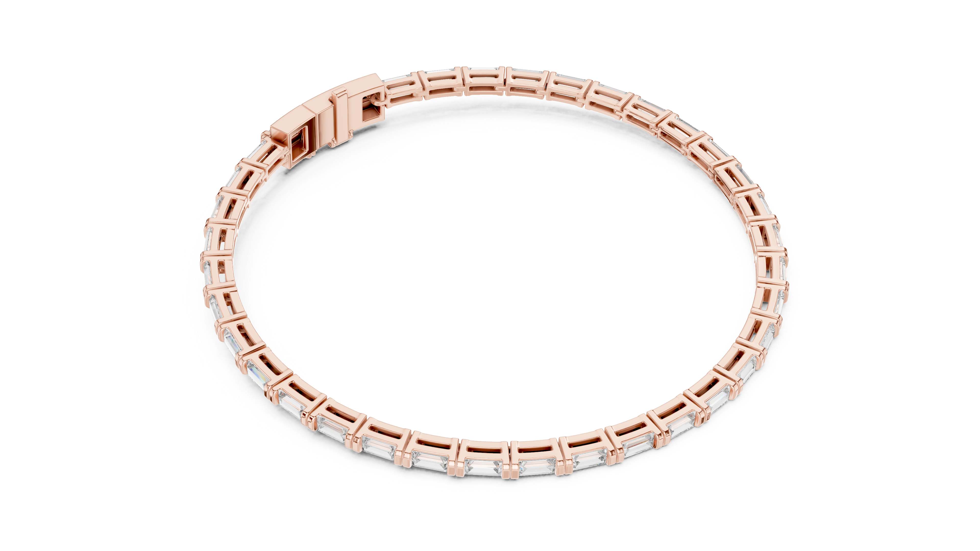White Gold Classic Moissanite Tennis Bracelet – Fine Round-Cut Diamond Elegance