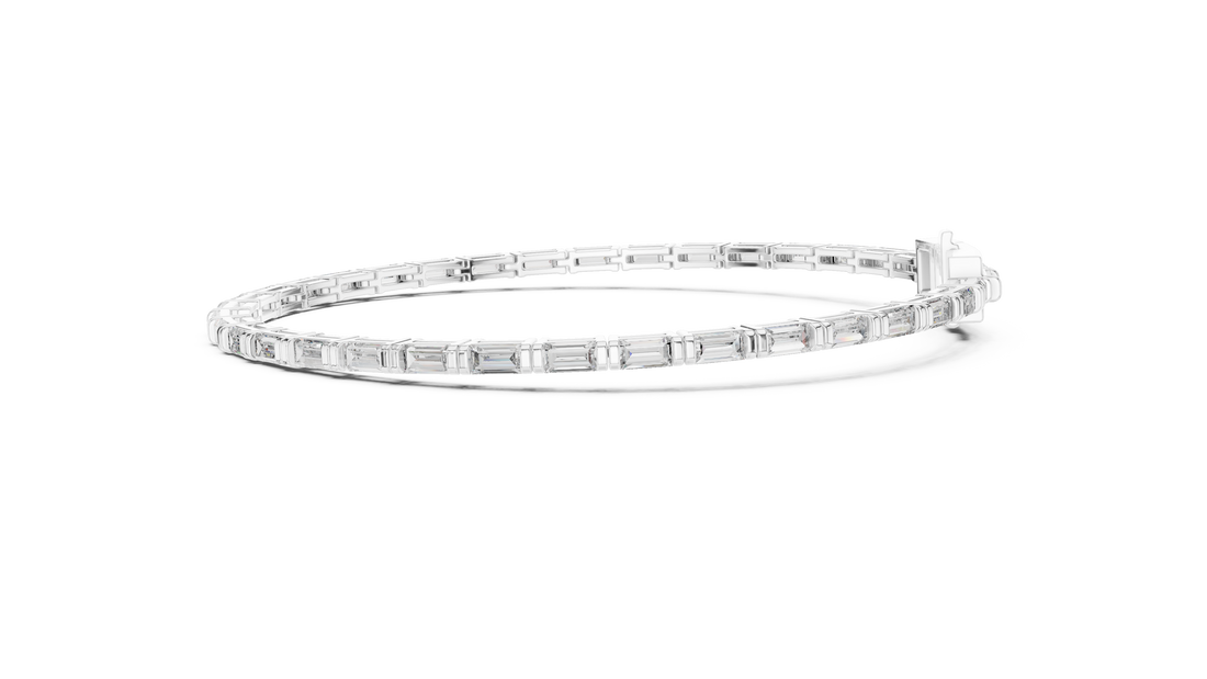 White Gold Classic Moissanite Tennis Bracelet – Fine Round-Cut Diamond Elegance