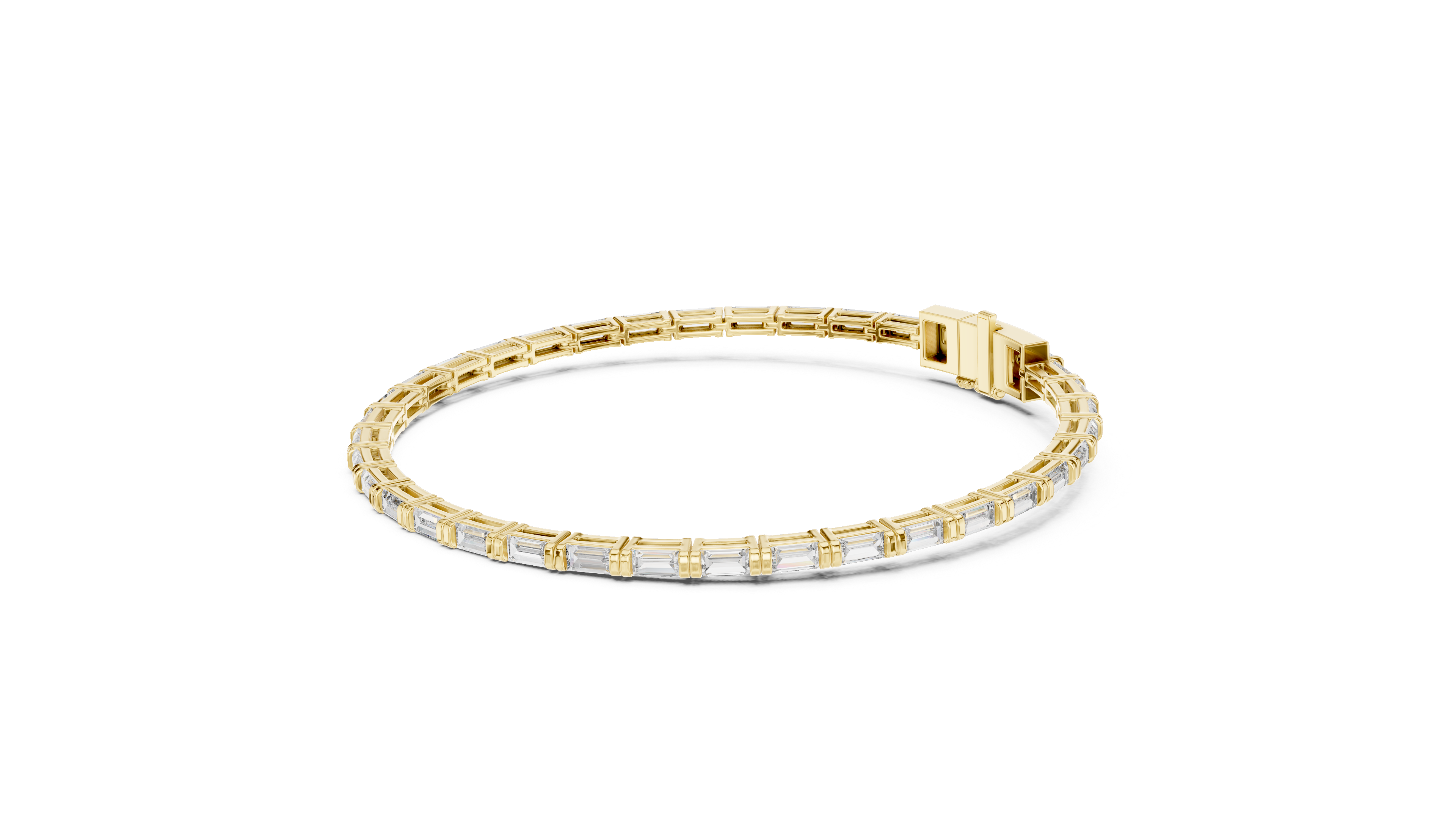 White Gold Classic Moissanite Tennis Bracelet – Fine Round-Cut Diamond Elegance