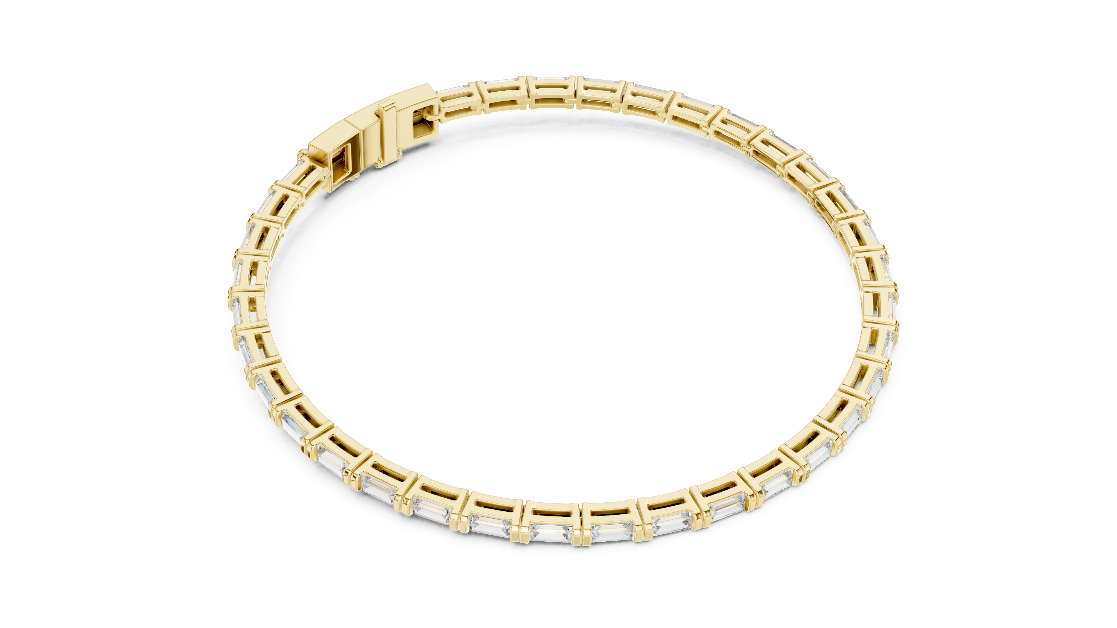 White Gold Classic Moissanite Tennis Bracelet – Fine Round-Cut Diamond Elegance
